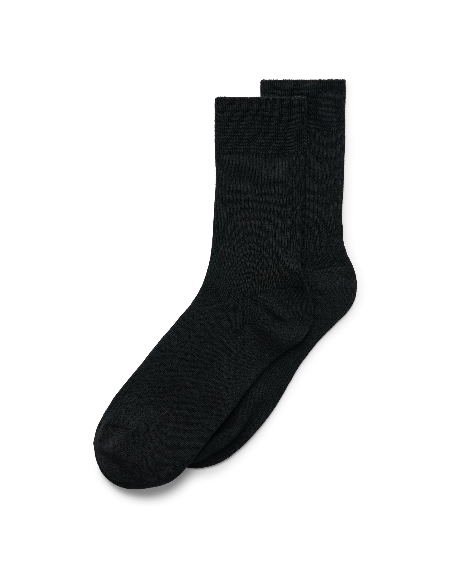 ECCO VIBE RIBBED WOMEN'S MID-CUT SOCK - Black - Main