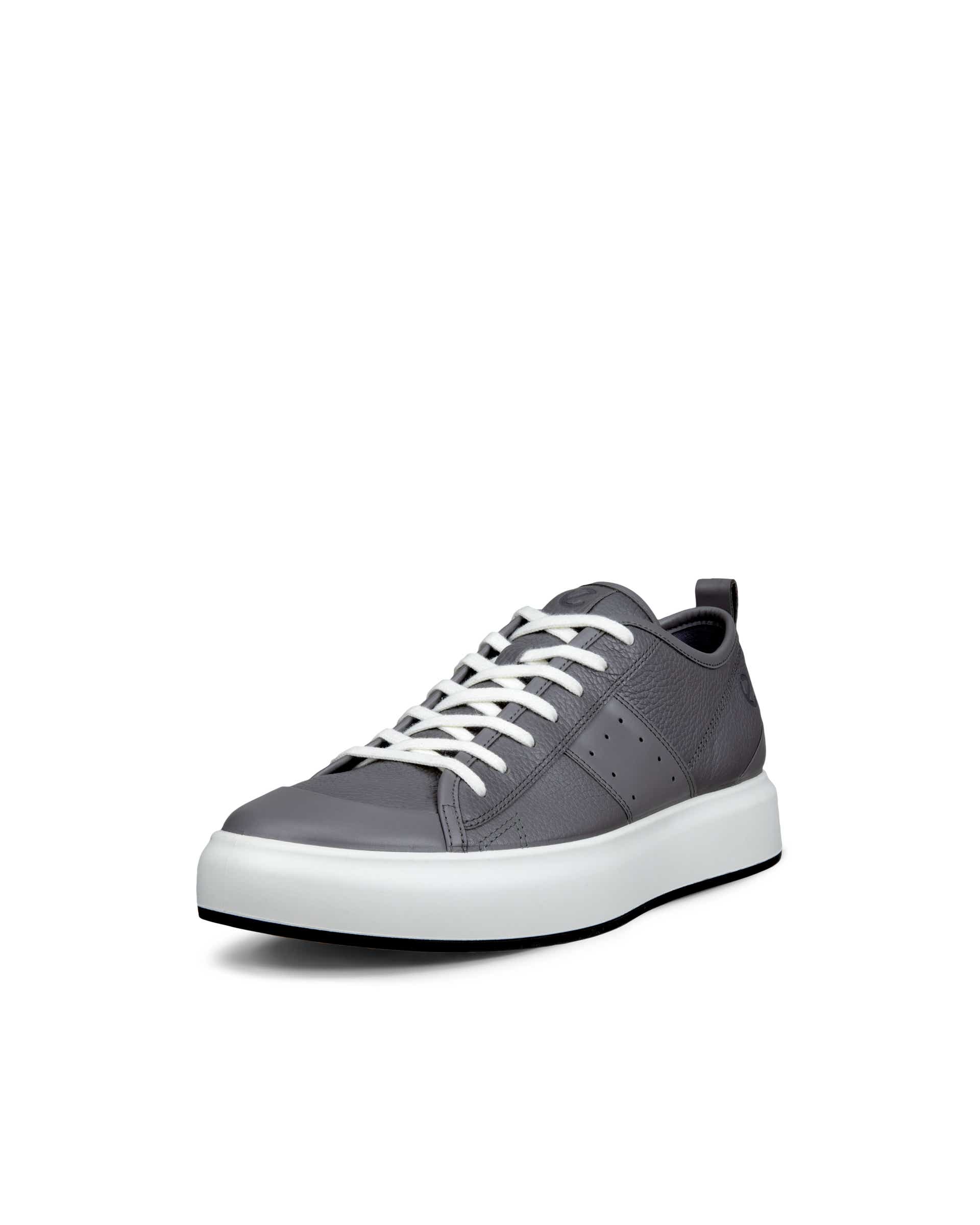 ECCO STREET ACE MENS メンズ レザースニーカー - グレー - Main