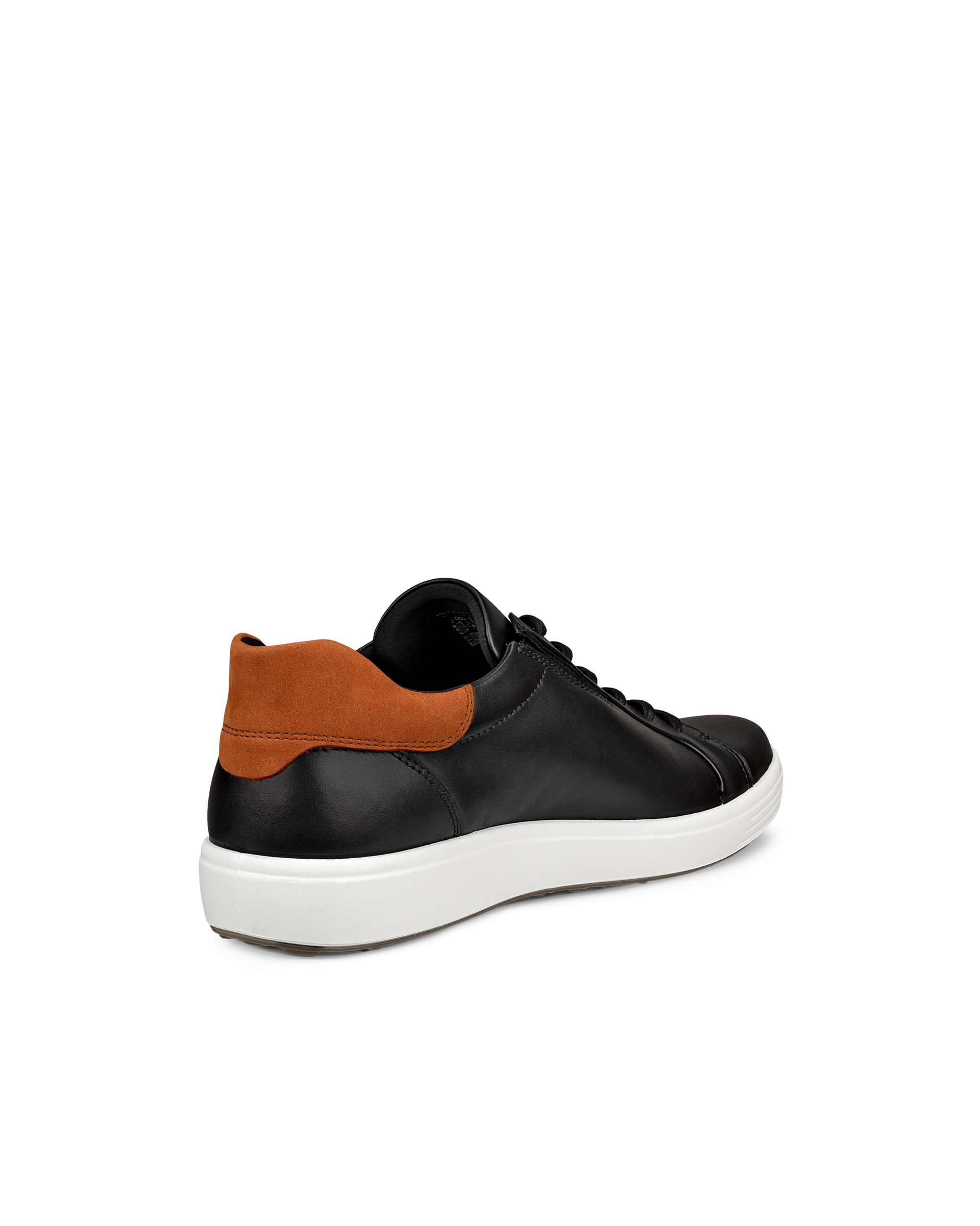 ECCO® Soft 7 baskets en cuir pour homme - Noir - Back