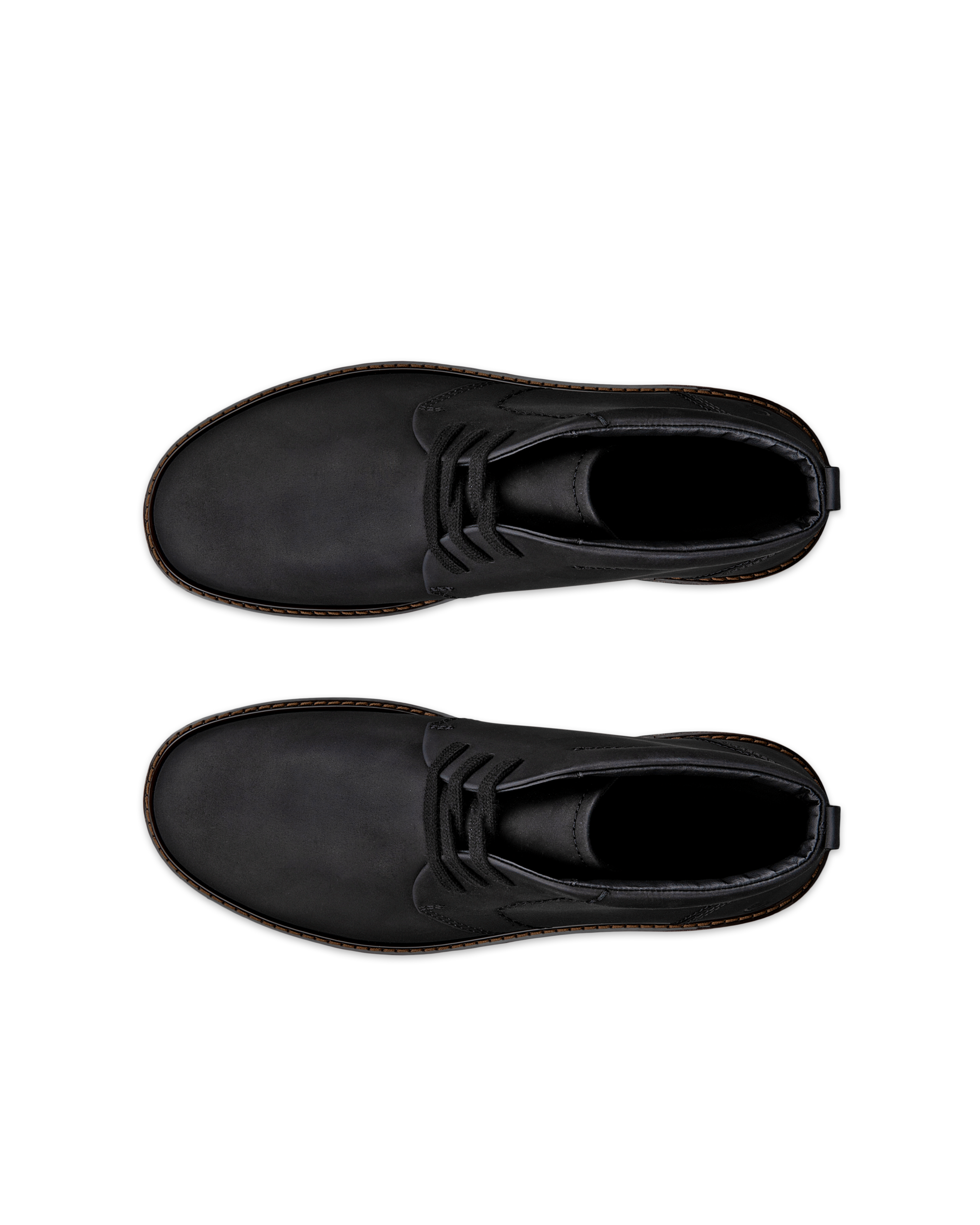 Men's ECCO® Turn Nubuck Gore-Tex Ankle Boot - Black - Top left pair