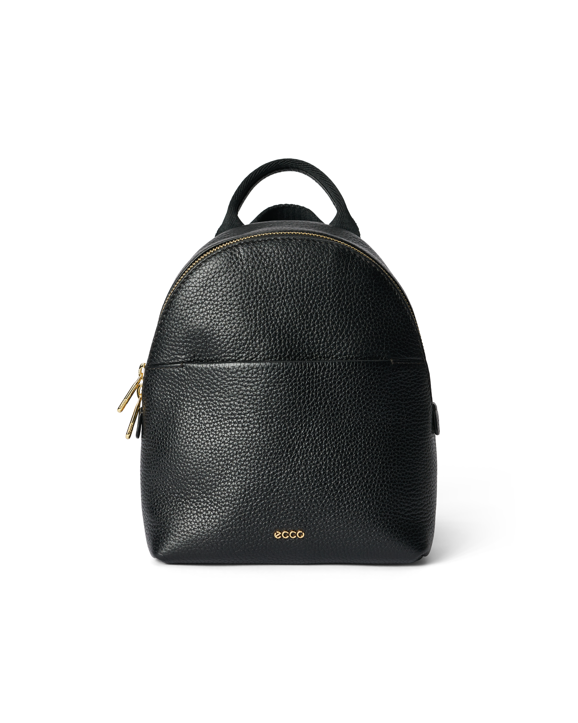 ECCO Round Pack Small Pebbled レザーバックパック | ブラック ECCO Round Pack Small Pebbled レザーバックパック | ブラック
