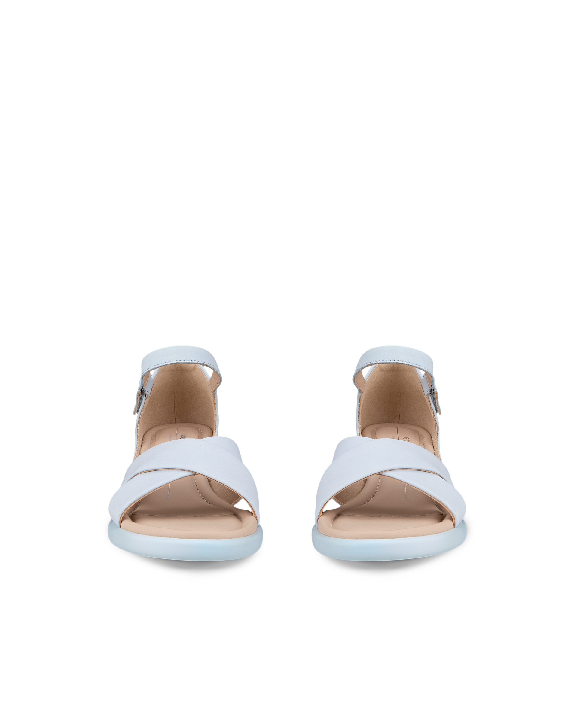 ECCO® Sculpted Sandal LX 35 Damen Nubuksandale mit Absatz - Blau - Front pair