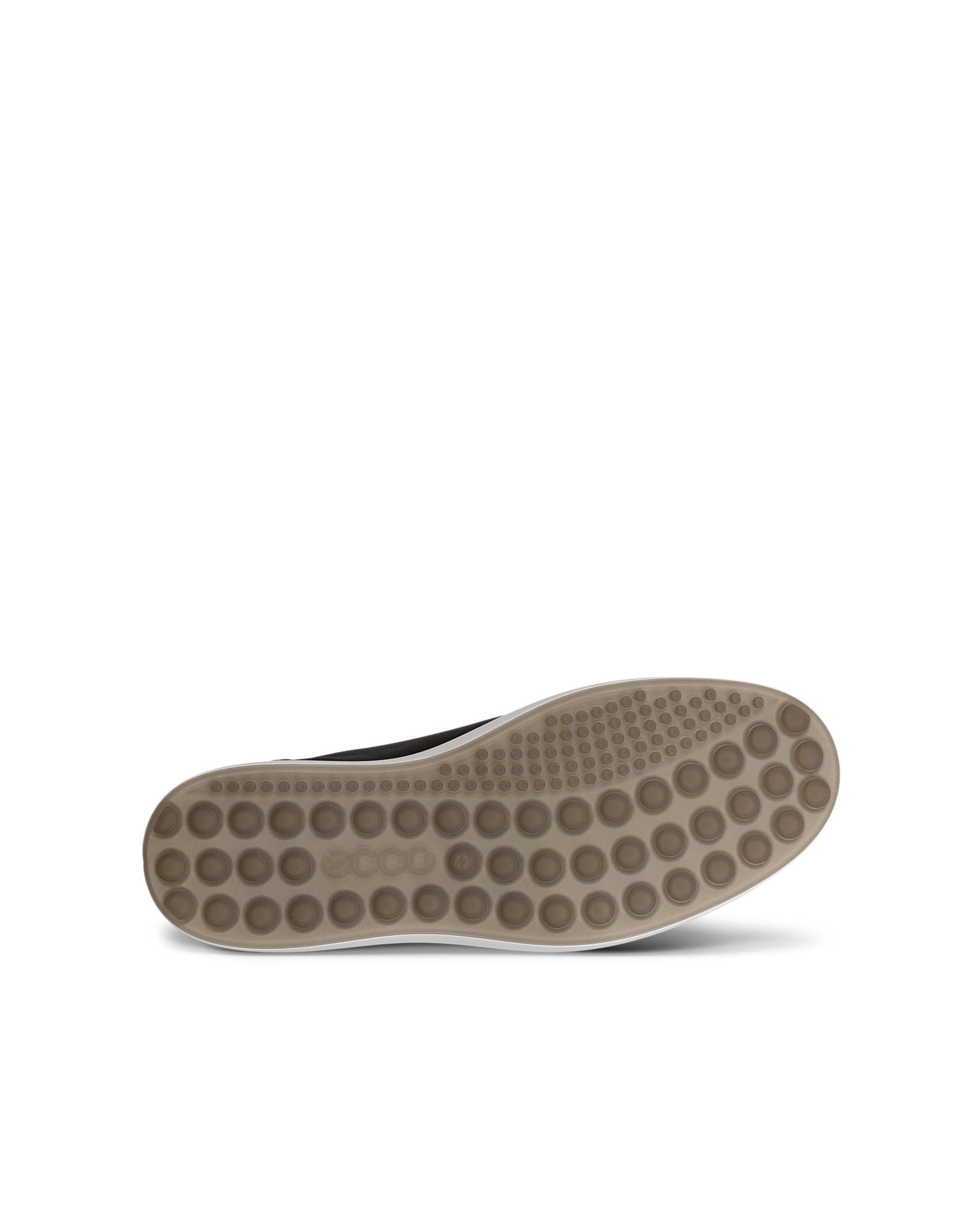 Men's ECCO® Soft 7 Leather Lace-Up Shoe - Gray - Sole