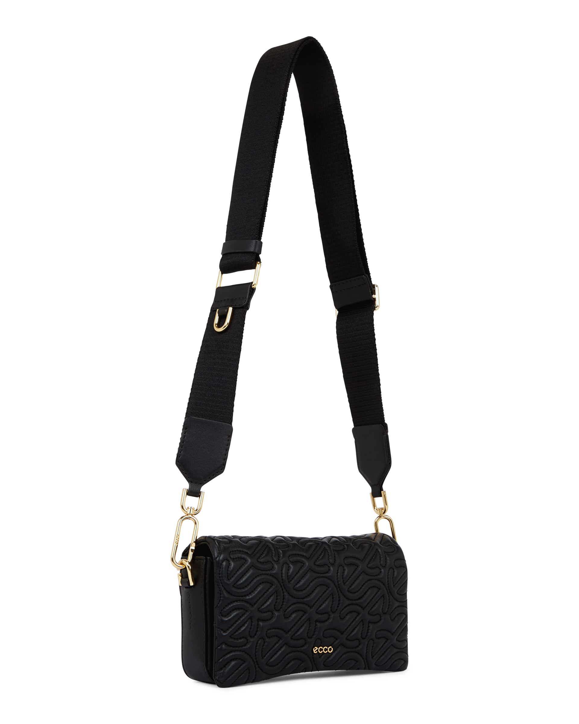 ECCO PINCH BAG S QUILTED WAVE レザークロスボディバッグ - ブラック - Main