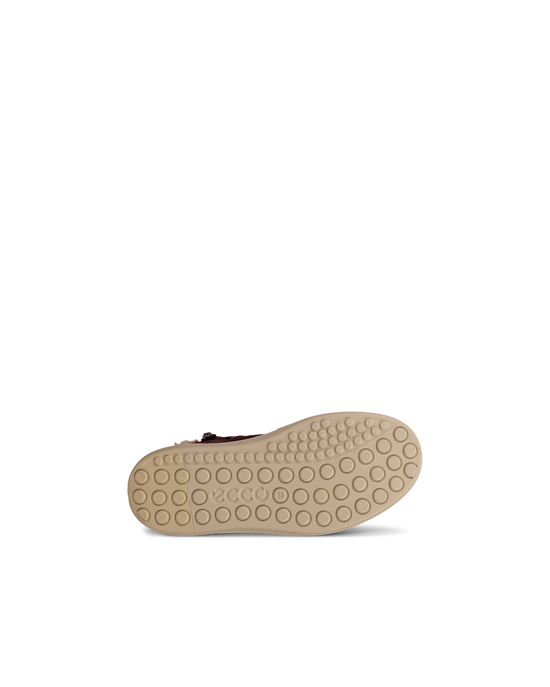 Kids' ECCO® SOFT 60 Nubuck Waterproof Ankle Boot - Red - Sole