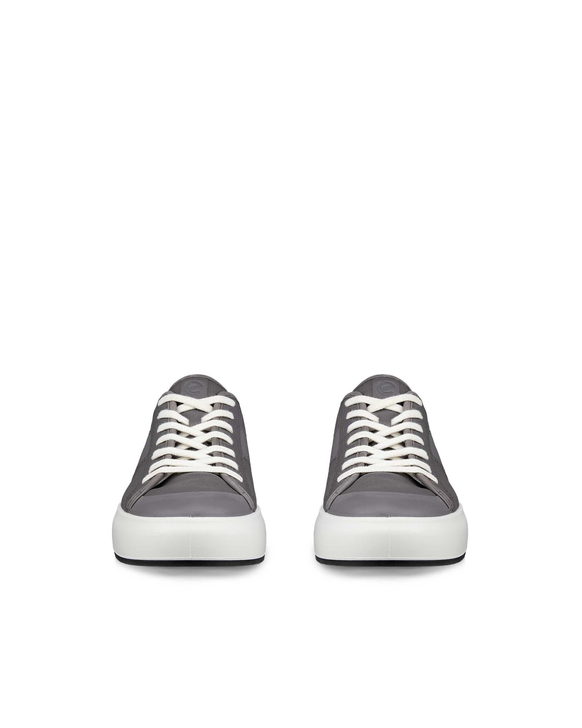ECCO STREET ACE MENS メンズ レザースニーカー - グレー - Front pair