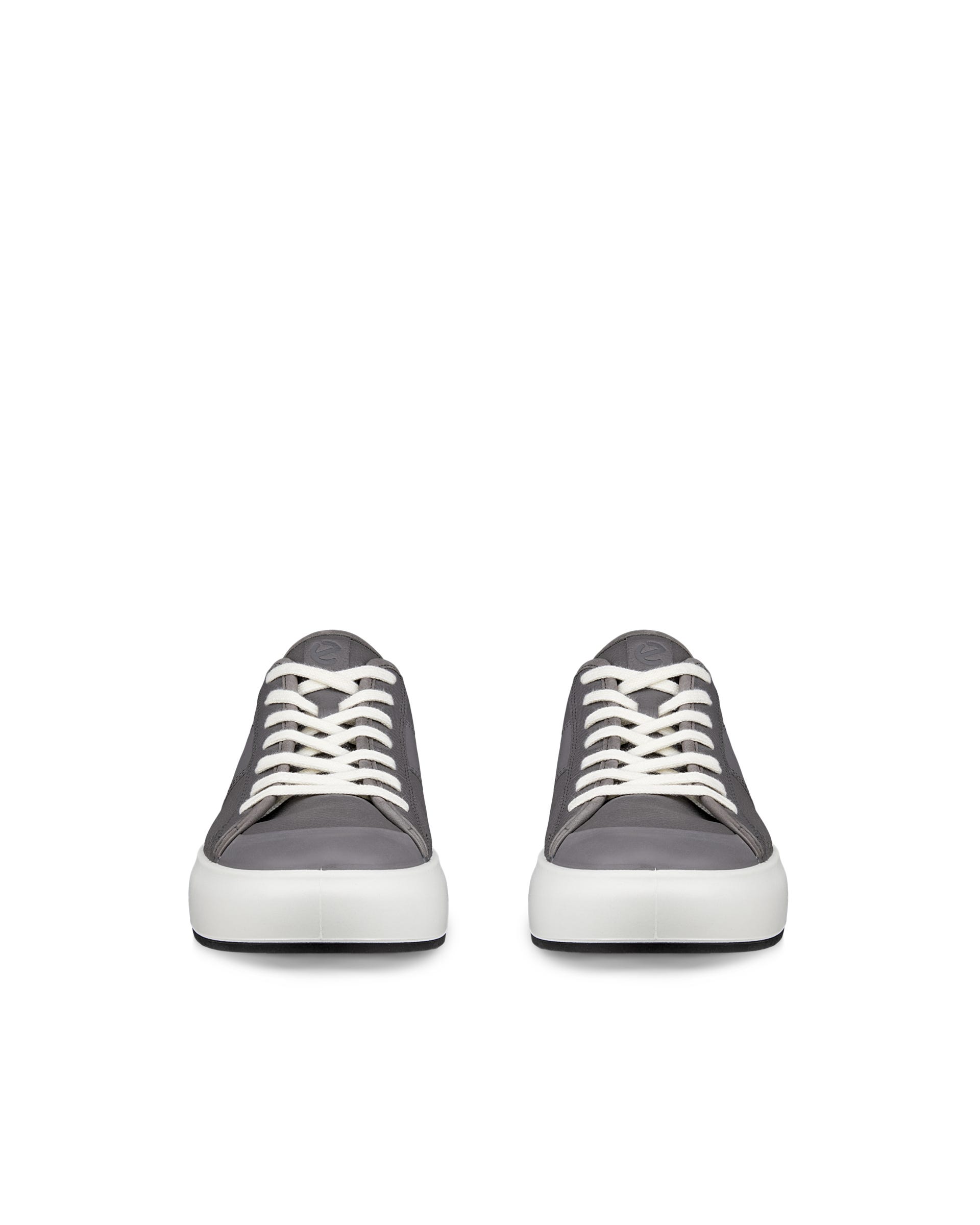ECCO STREET ACE MENS メンズ レザースニーカー - グレー - Front pair