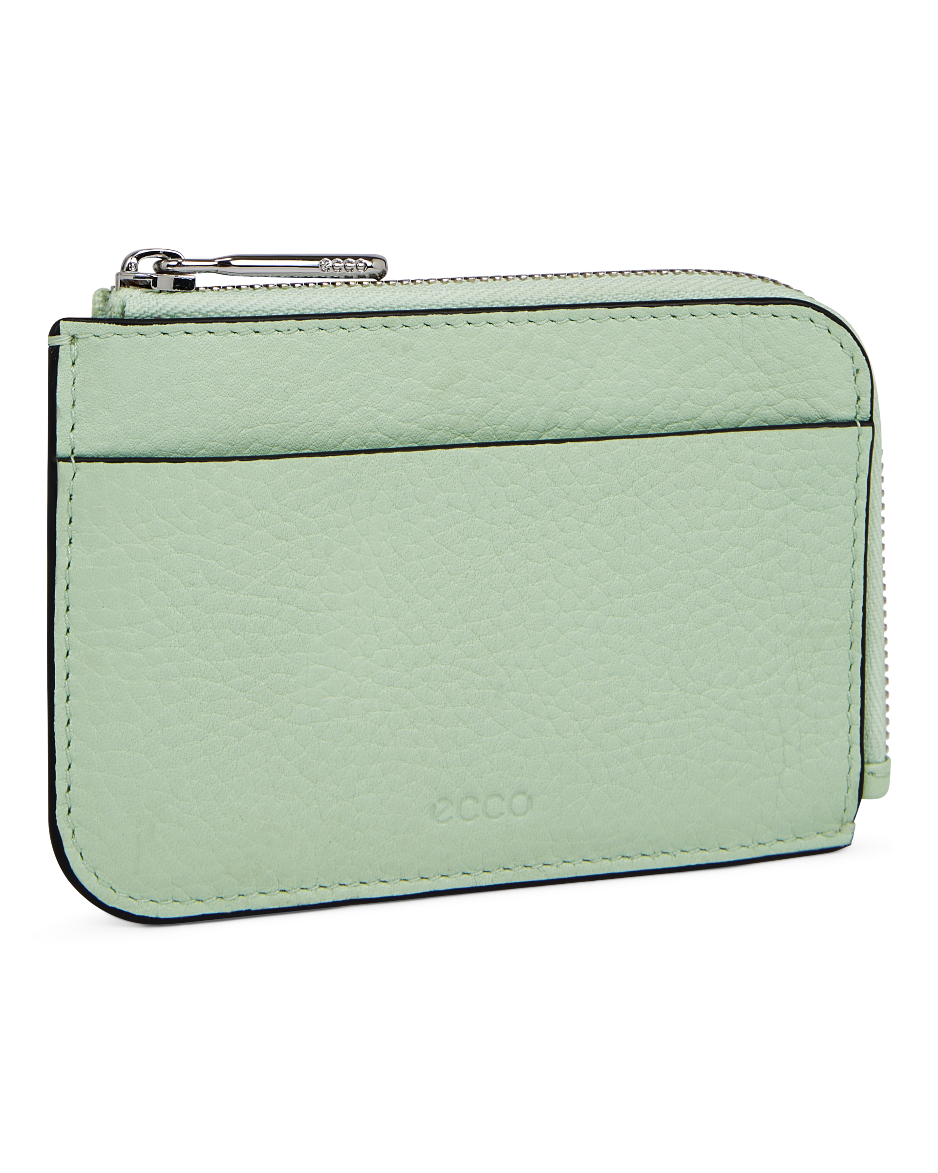 ECCO Card Case Zipped Pebbled レザーカードケース | ブルー
