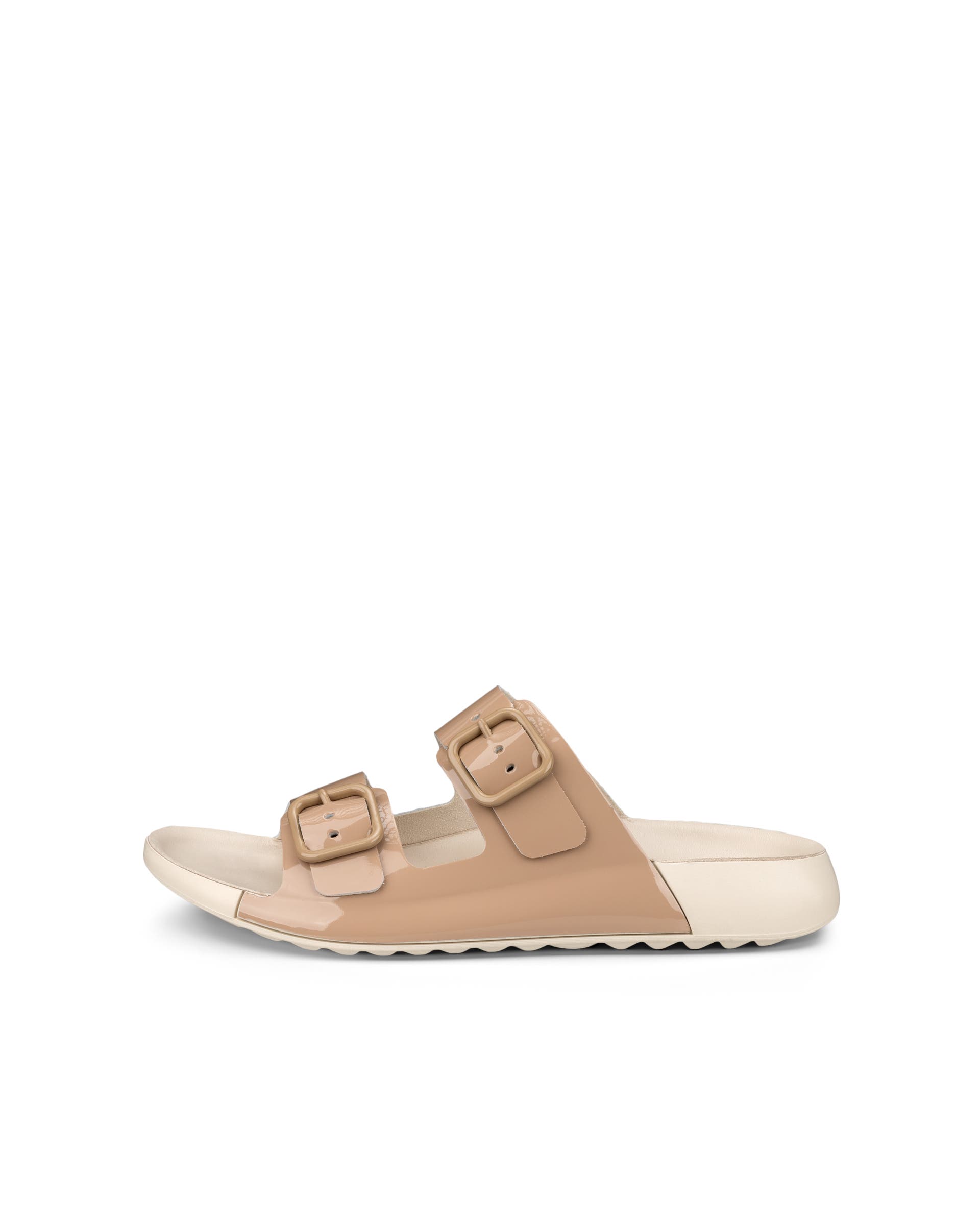 ECCO Cozmo Sandal ウィメンズ レザー2ストラップサンダル - ベージュ - Outside