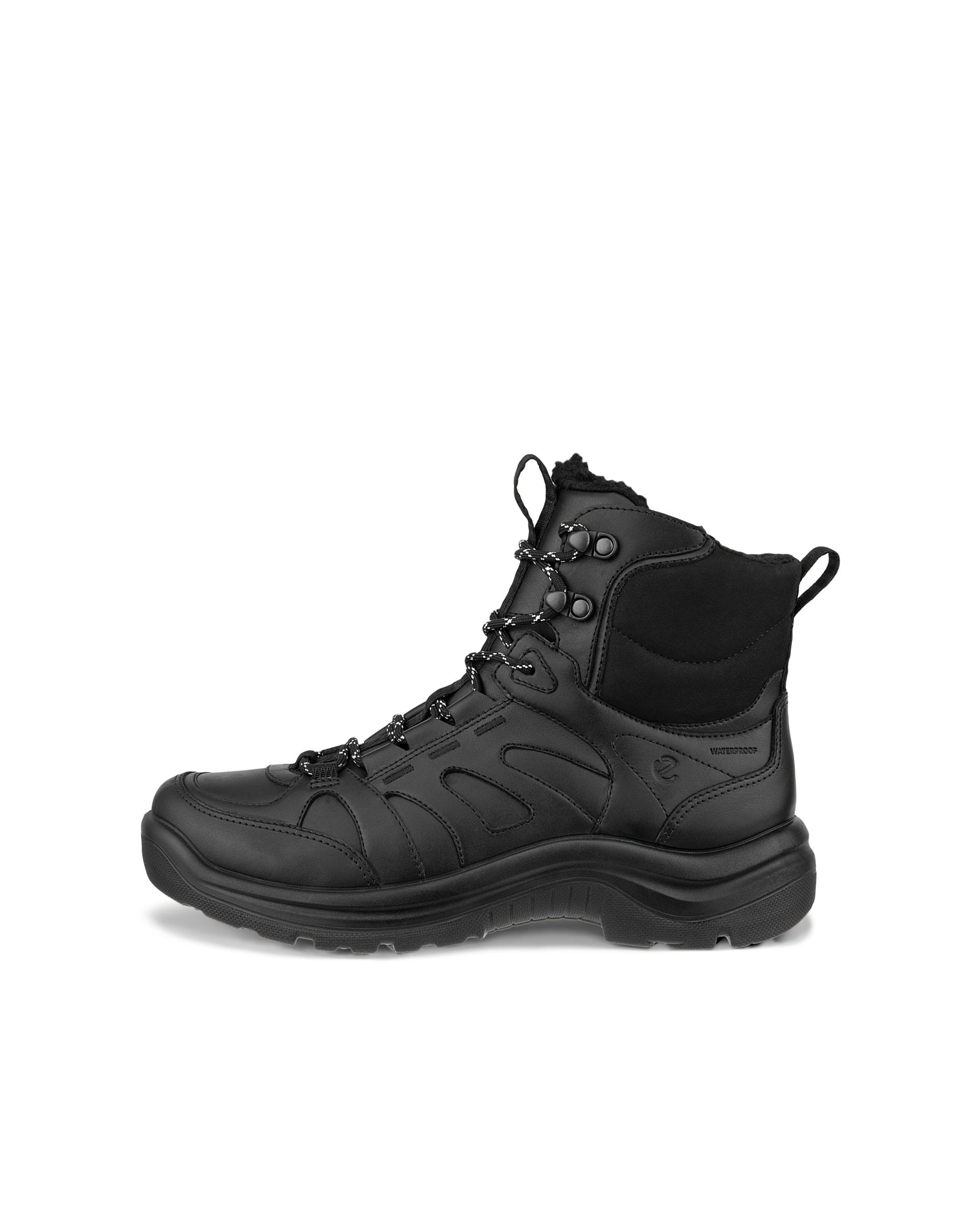 Women's ECCO® Offroad Leather Waterproof Mid-Cut Outdoor Boot Black