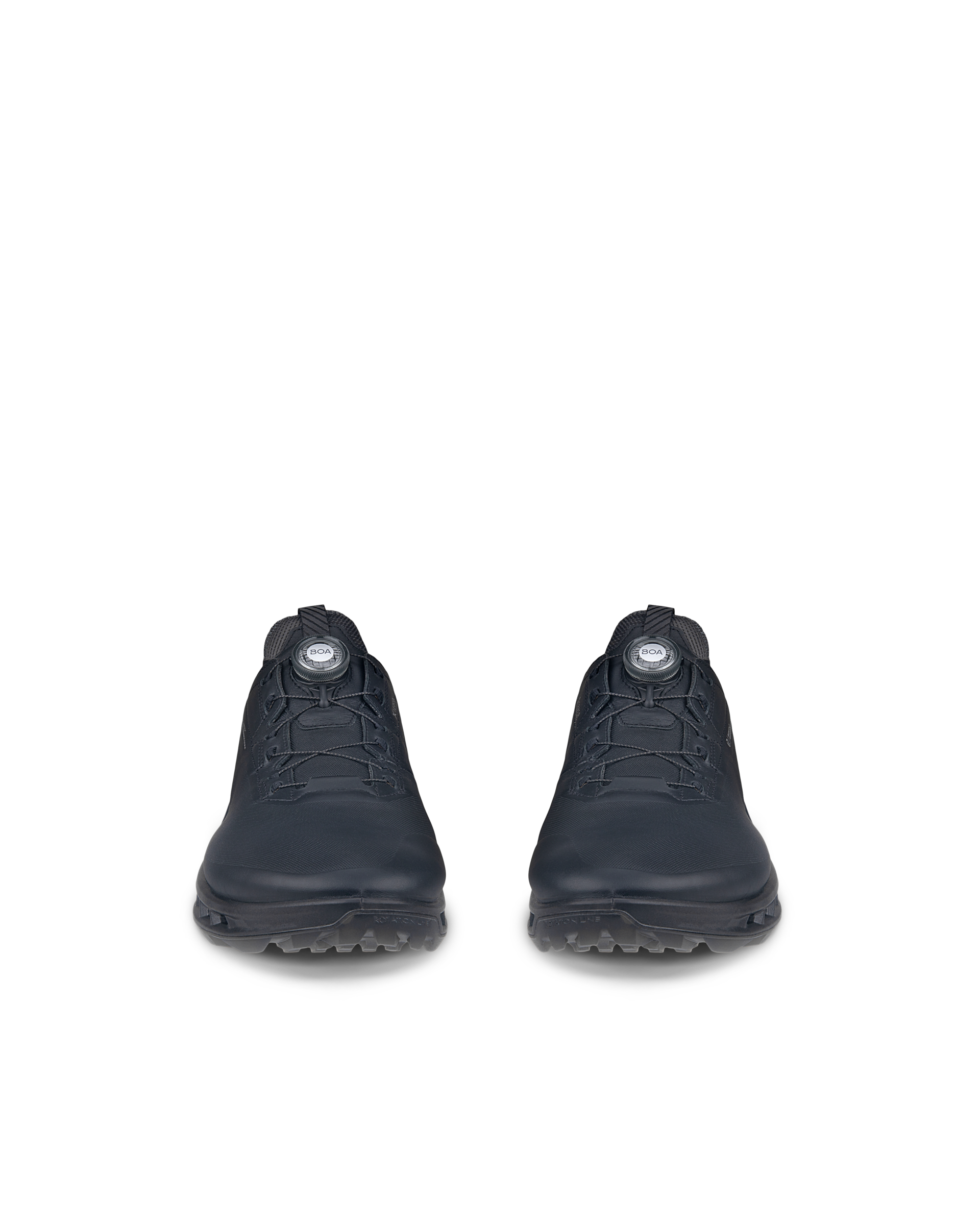 Men's ECCO® Golf Biom C4 Leather Gore-Tex Golf Shoe - Black - Front pair