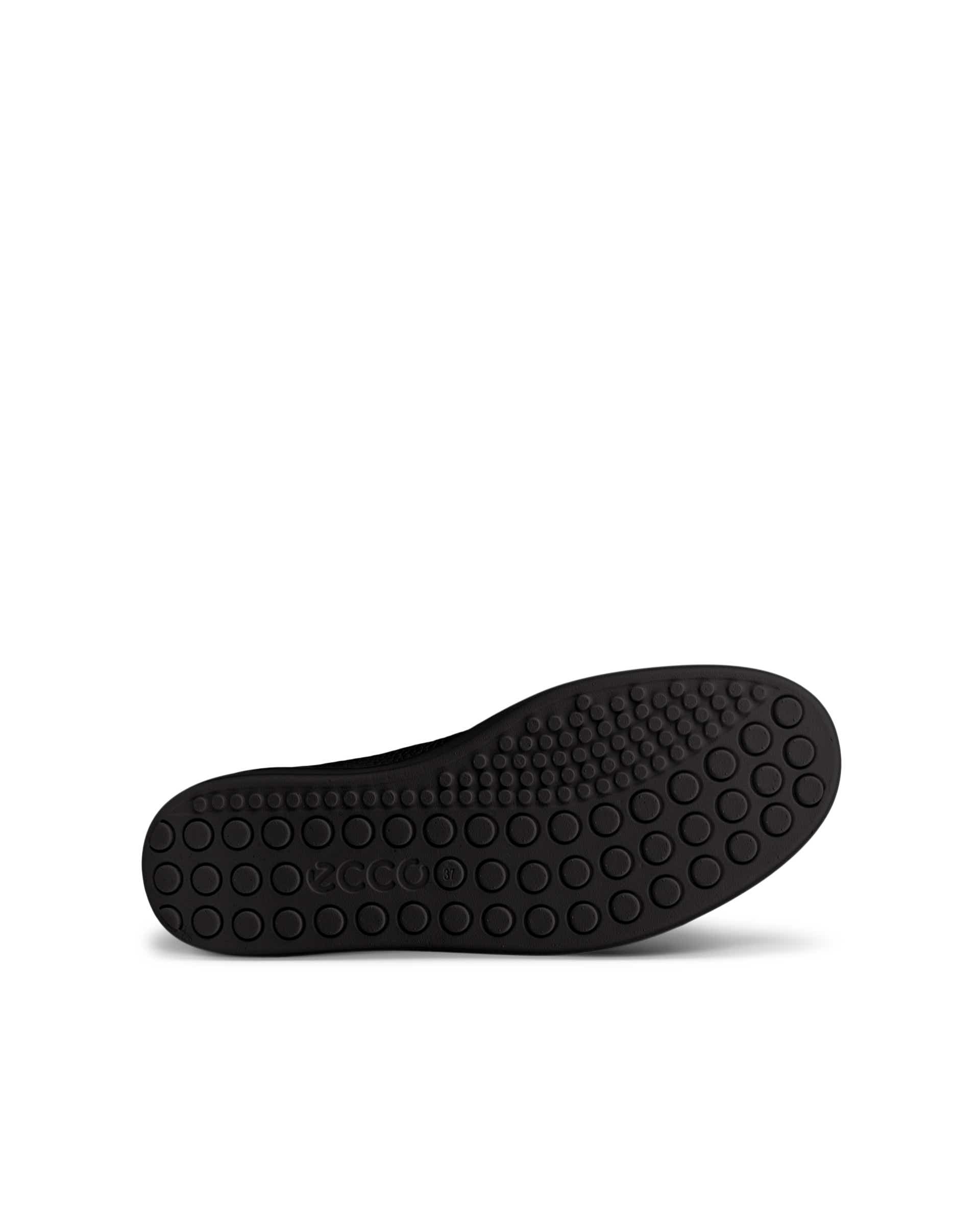 Women's ECCO® Soft 60 Leather High-Top Sneaker - Black - Sole