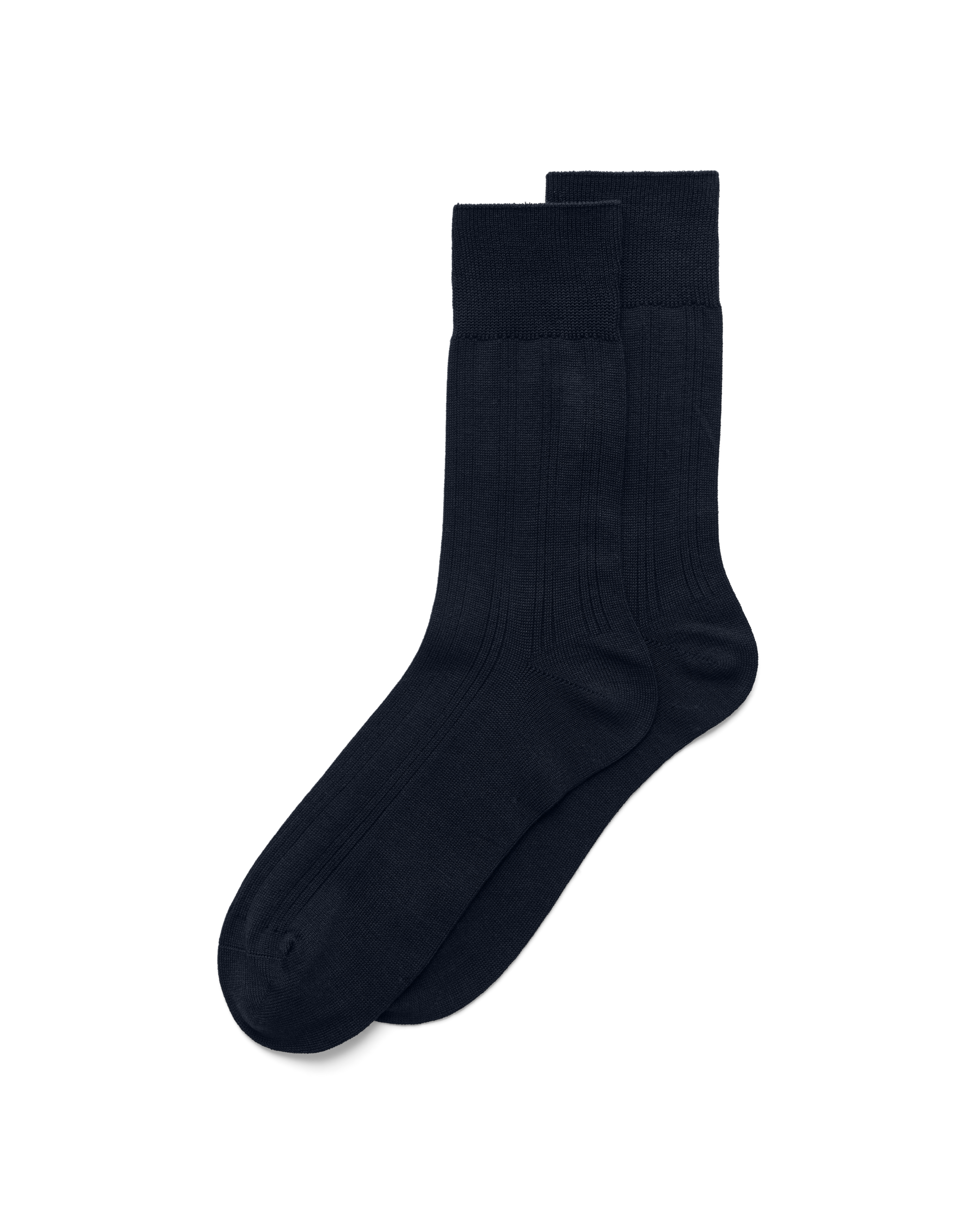 Men's ECCO Classic Ribbed Mid-Cut Socks — Blue