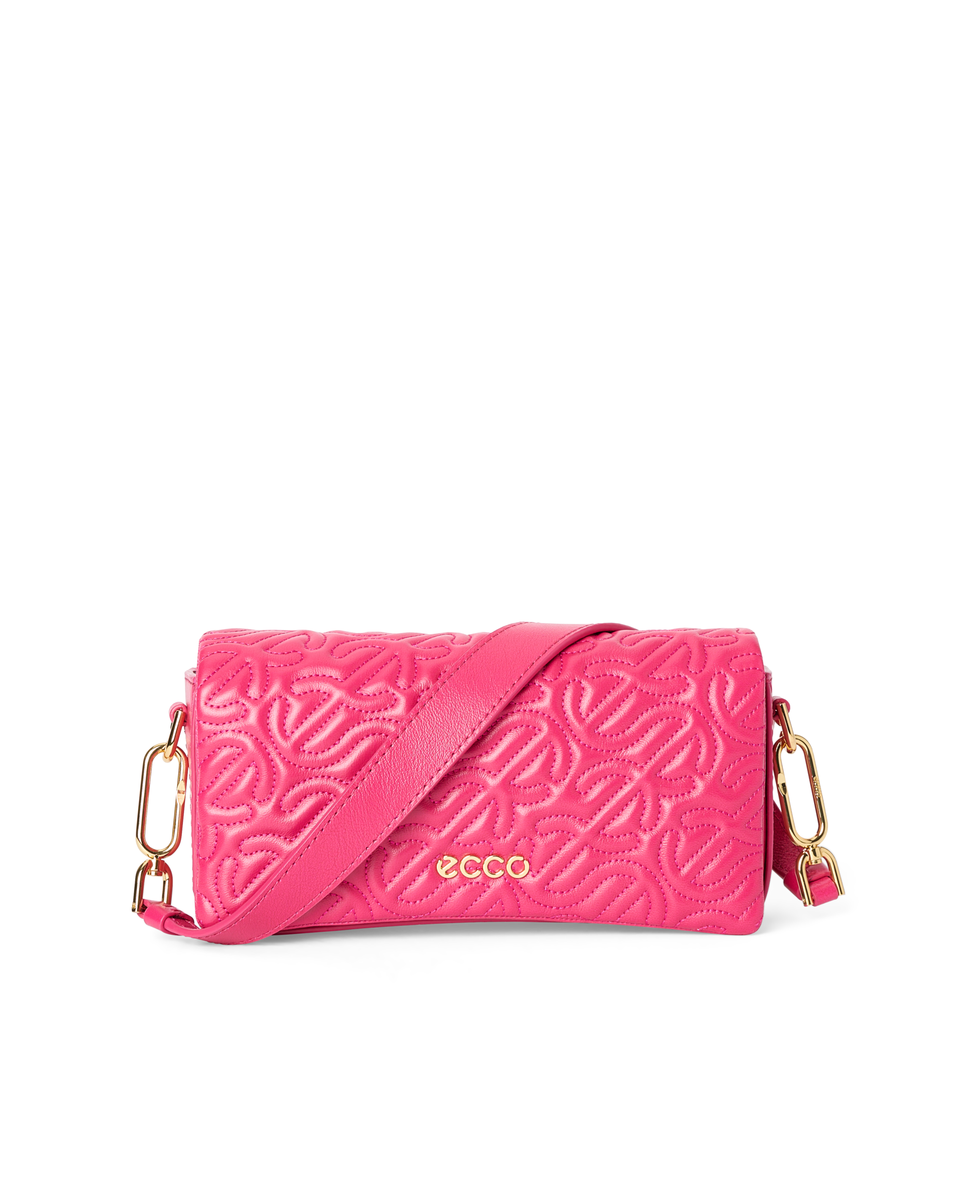 ECCO Pinch Small Quilted Wave レザーショルダーバッグ | ピンク ECCO Pinch Small Quilted Wave レザーショルダーバッグ | ピンク
