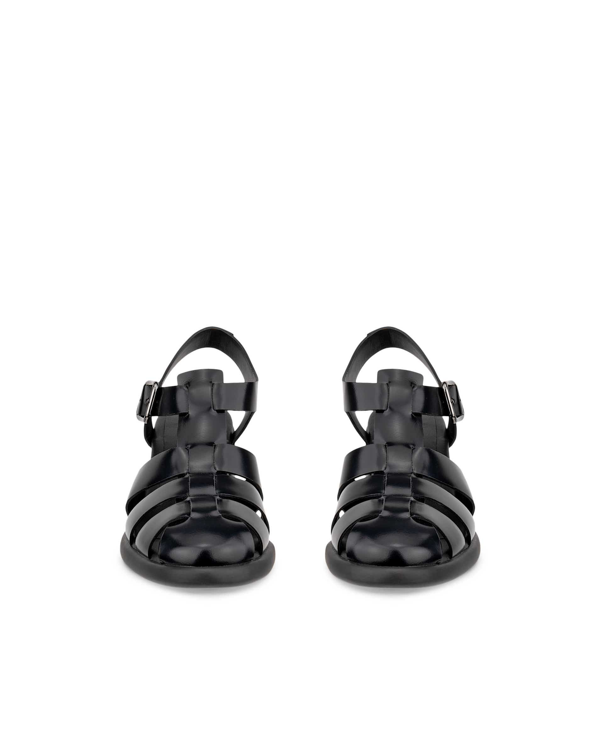 Women's ECCO® Sculpted Lx 55 Fisherman Heeled Sandal - Black - Front pair