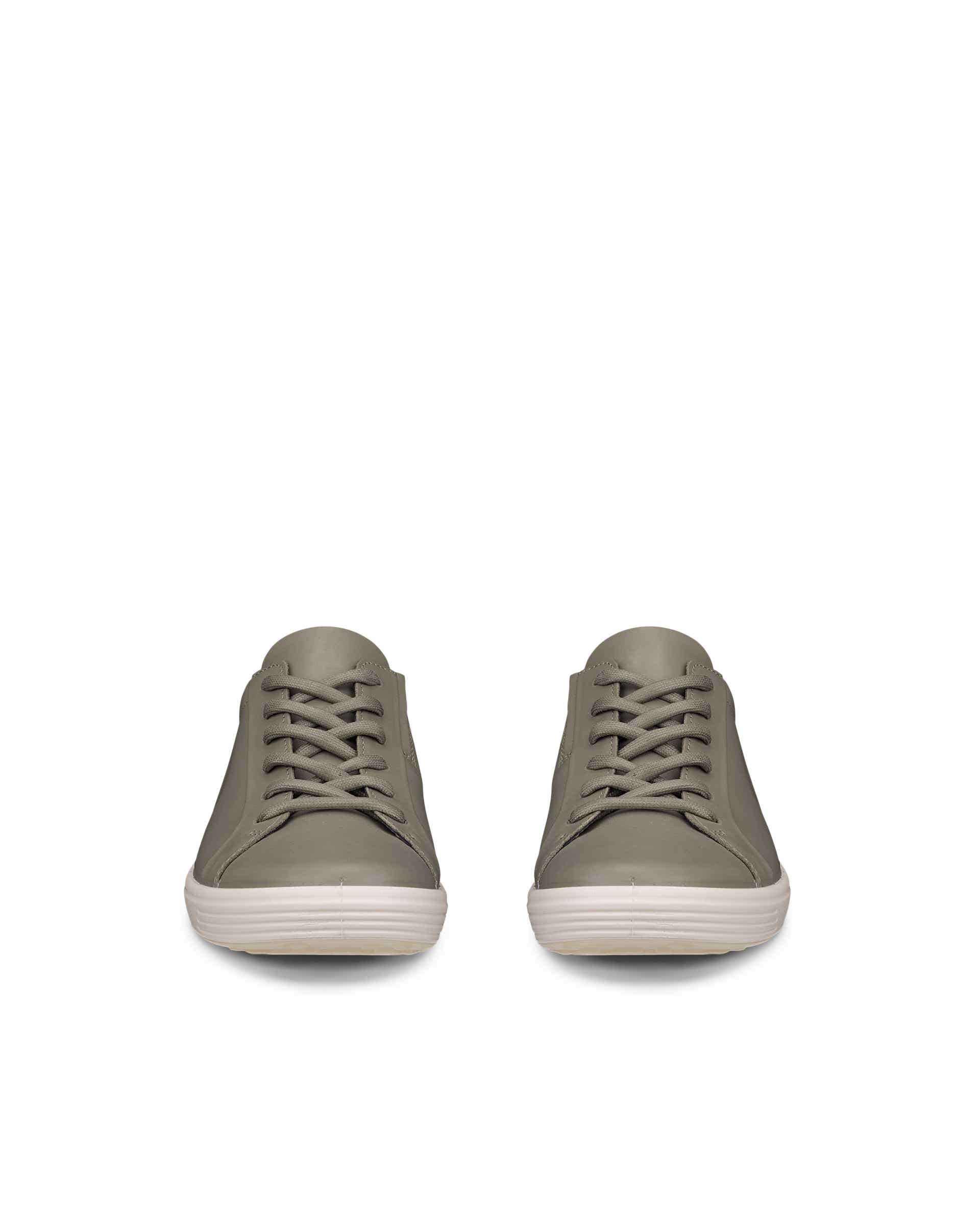 Women's ECCO® SOFT 7 Leather Trainer - Green - Front pair