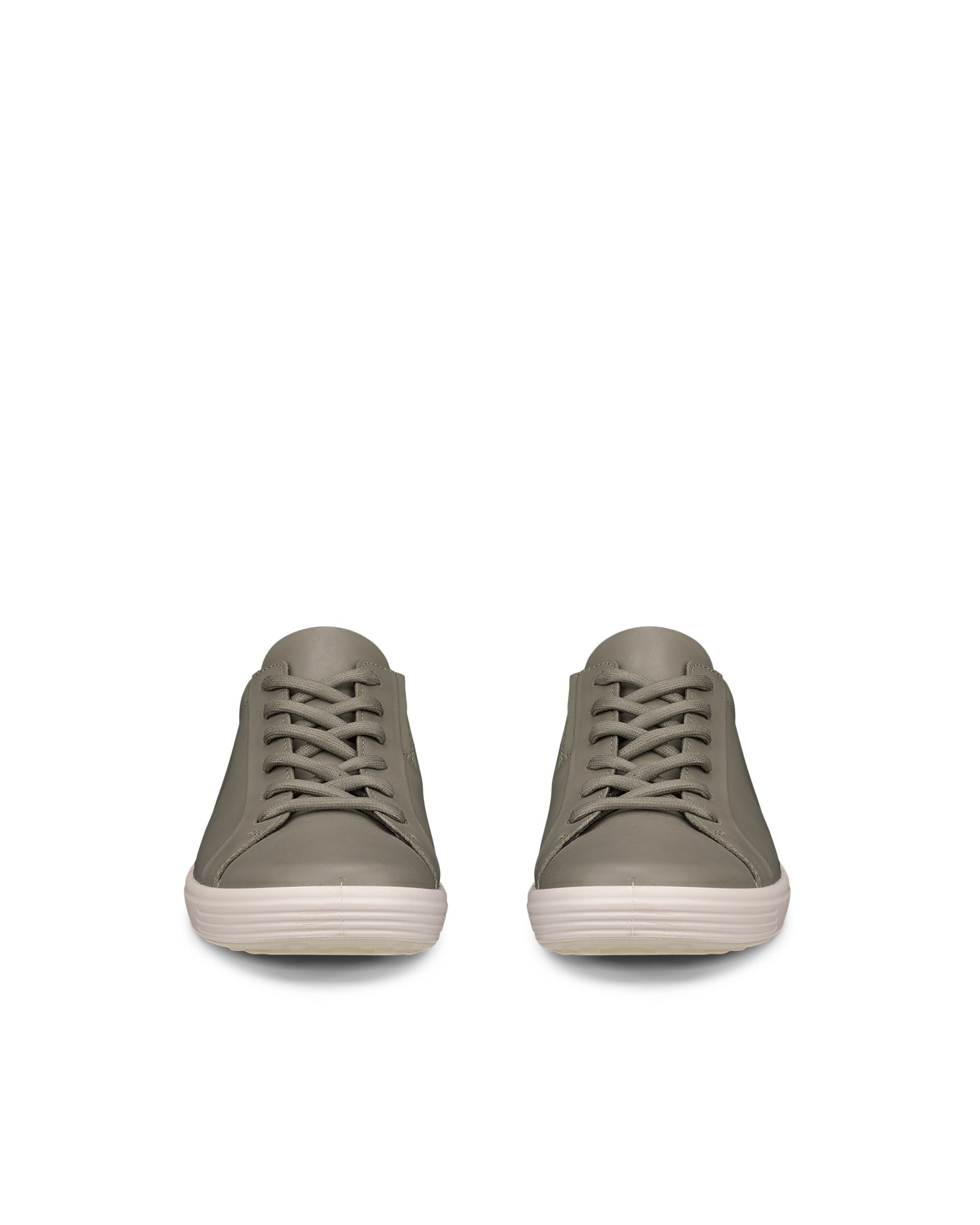 Women's ECCO® SOFT 7 Leather Trainer - Green - Front pair