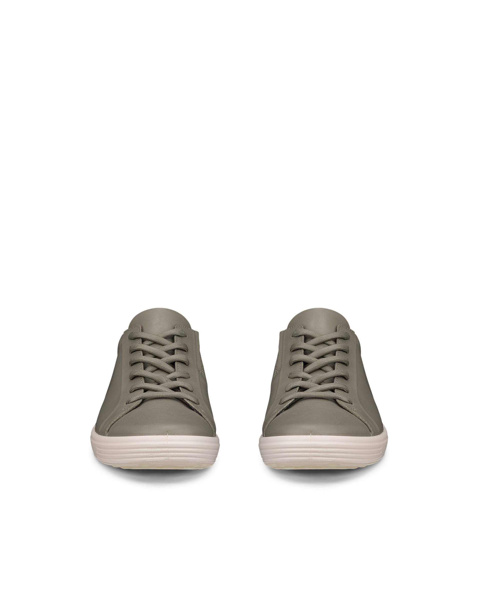 Women's ECCO® SOFT 7 Leather Trainer - Green - Front pair