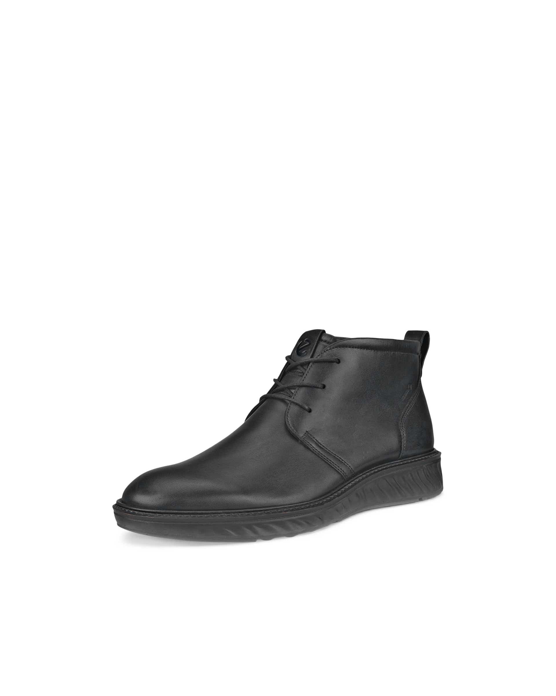 Men's ECCO® ST.1 Hybrid Leather Gore-Tex Chukka Boot - Black - Main