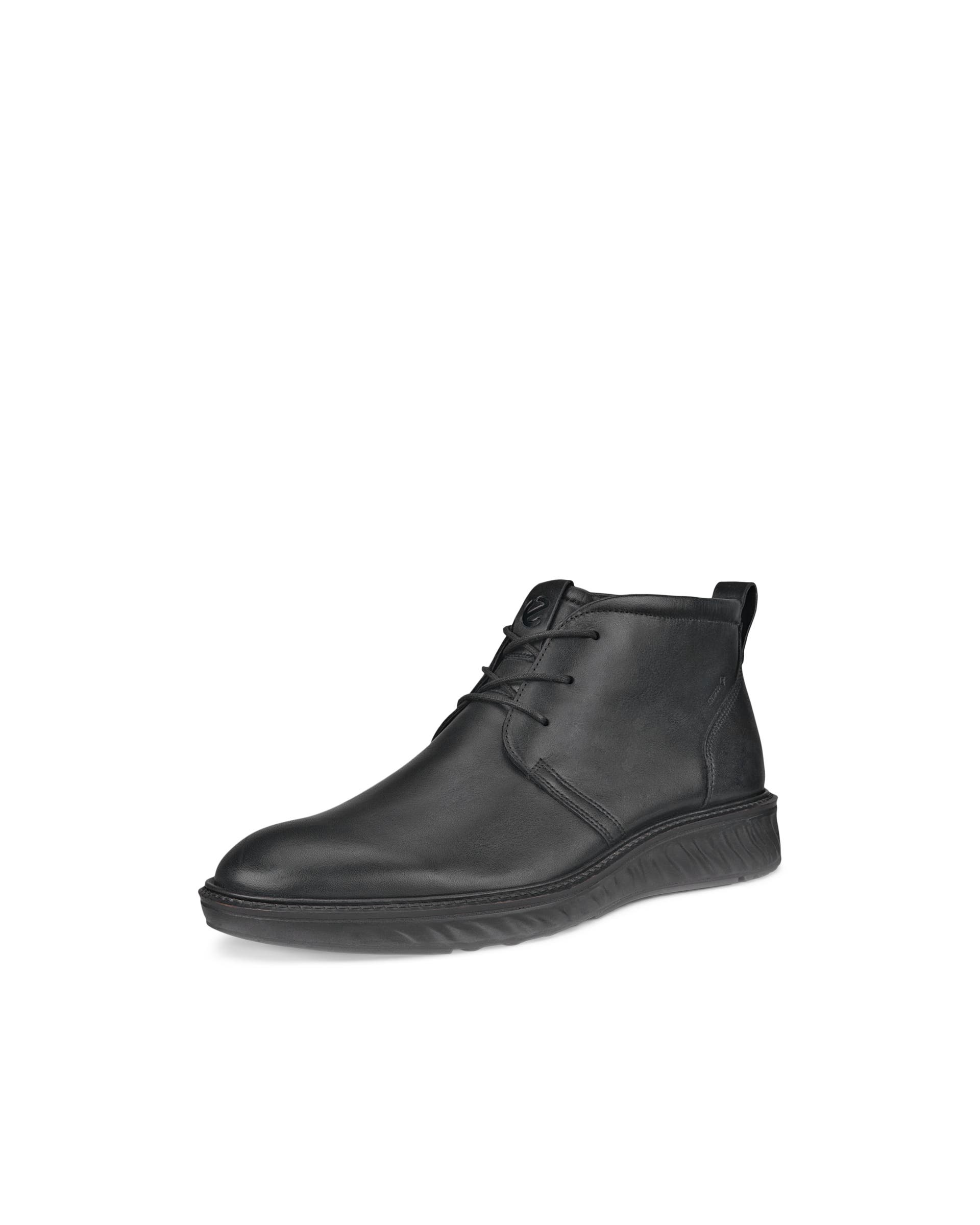 Men's ECCO® ST.1 Hybrid Leather Gore-Tex Chukka Boot - Black - Main