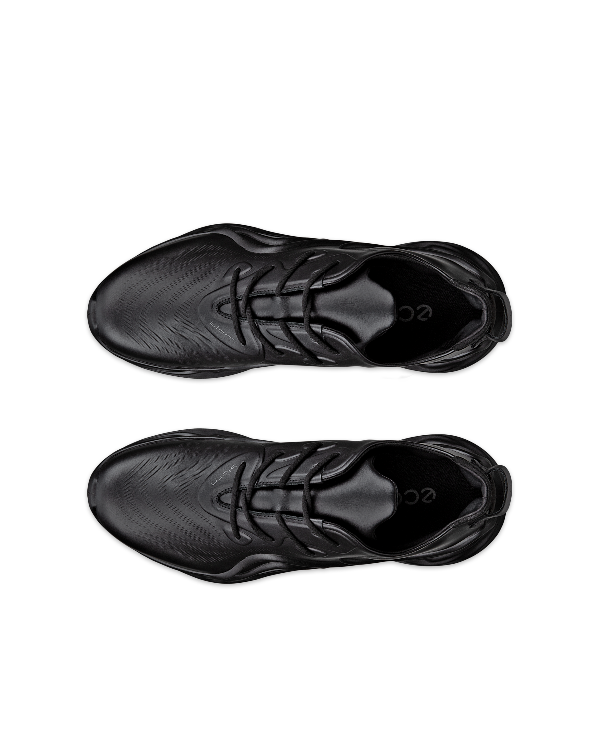 ECCO® Biom Infinite Heren leren sneaker - Zwart - Top left pair