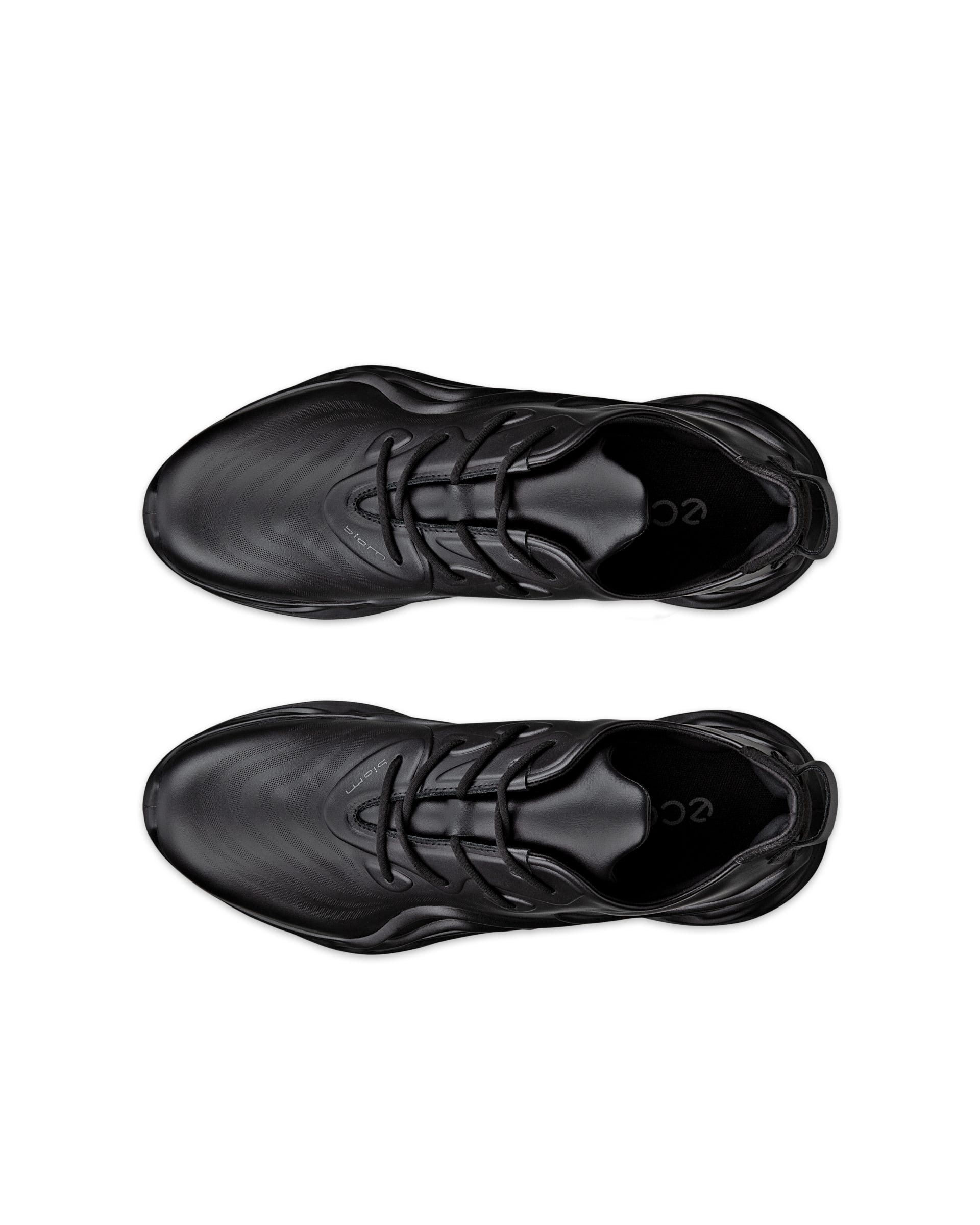 ECCO® Biom Infinite baskets en cuir pour homme - Noir - Top left pair