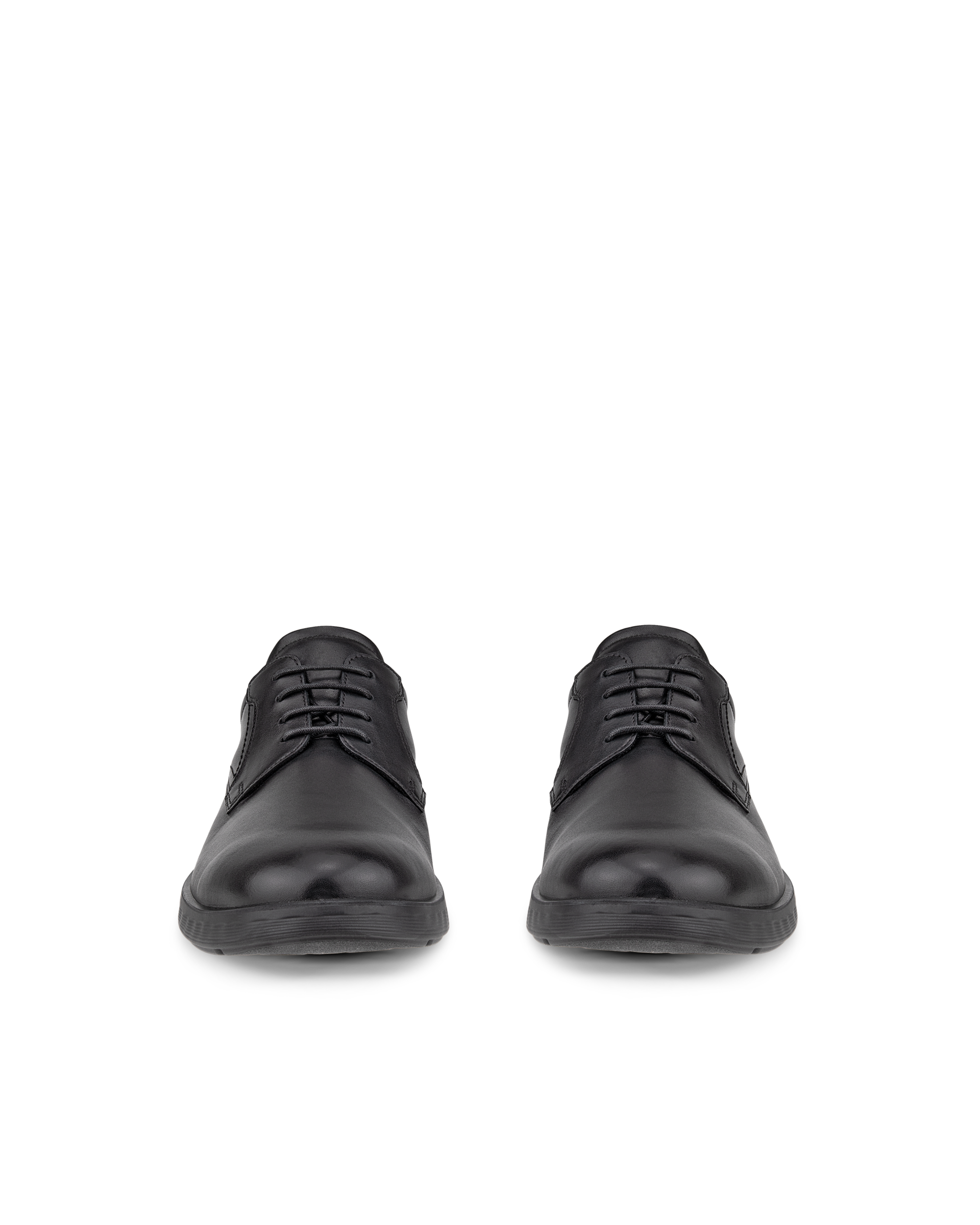 Men's ECCO® S Lite Hybrid Leather Derby Shoe - Black - Front pair