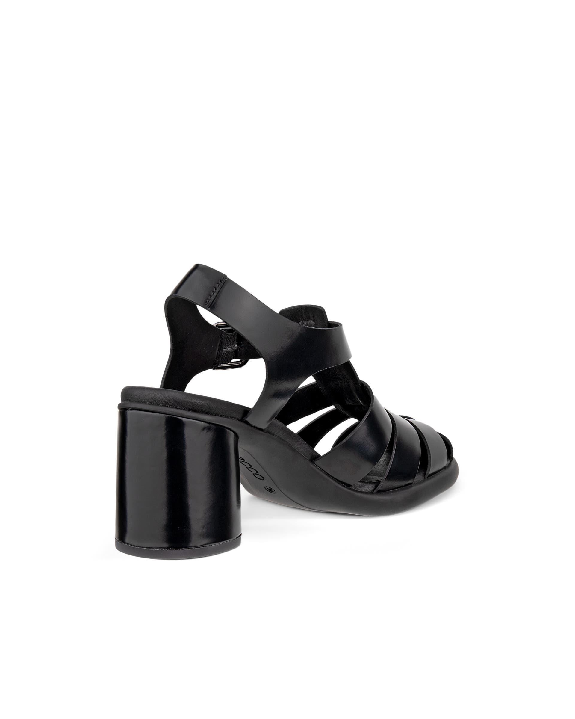 Women's ECCO® Sculpted Lx 55 Fisherman Heeled Sandal - Black - Back
