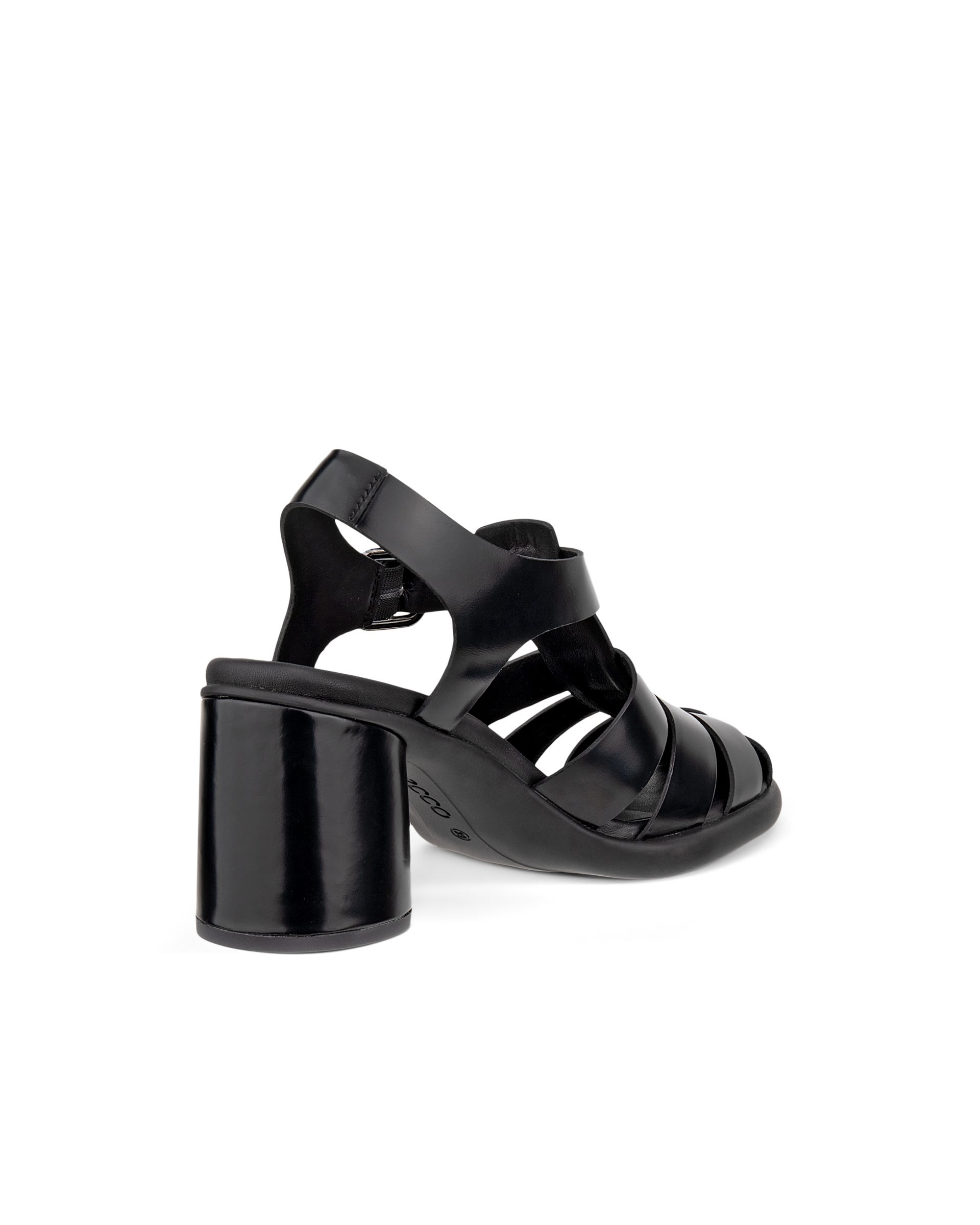 Women's ECCO® Sculpted Lx 55 Fisherman Heeled Sandal - Black - Back