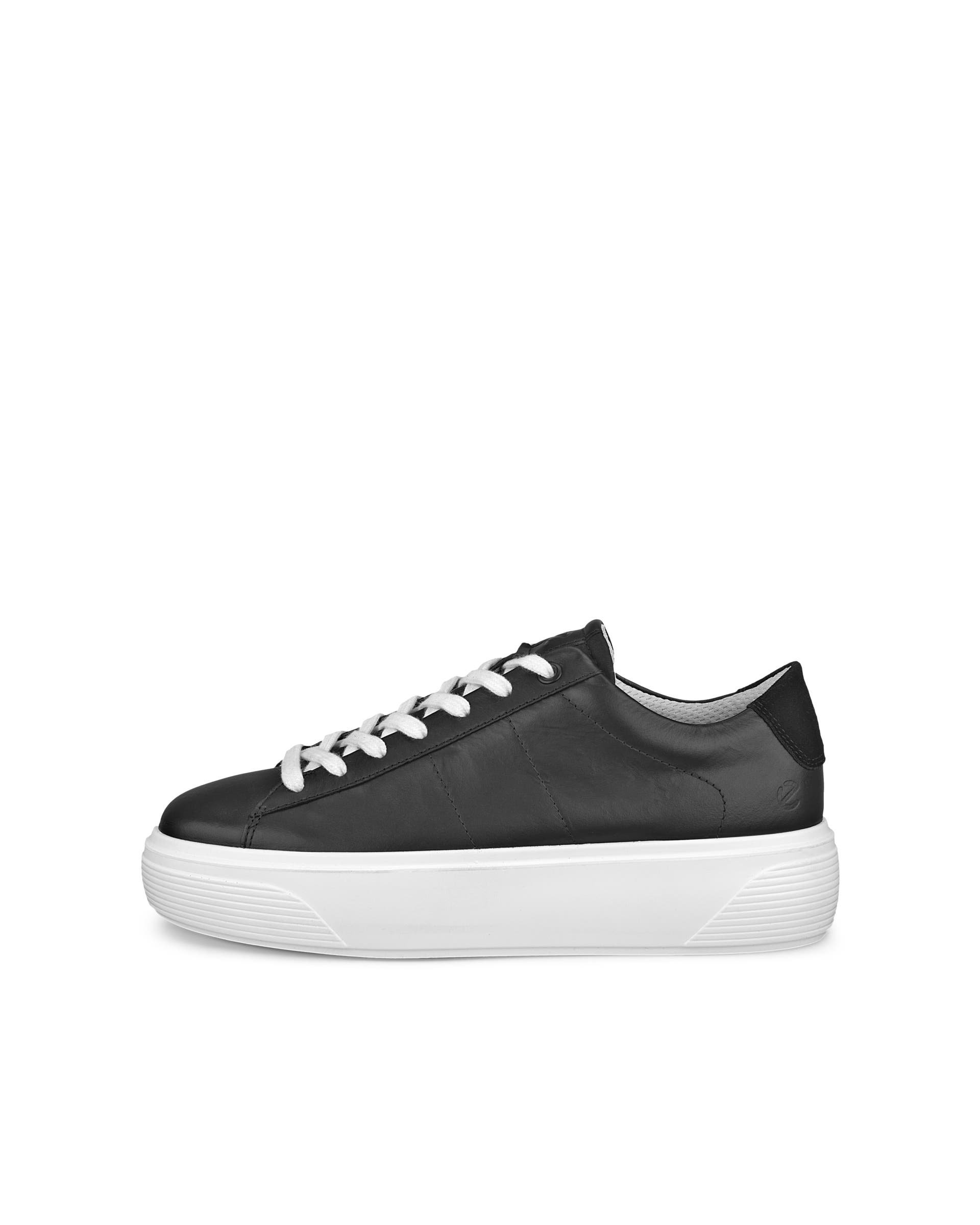 その他 moom Women's ECCO® Street Platform Leather Sneaker | Black
