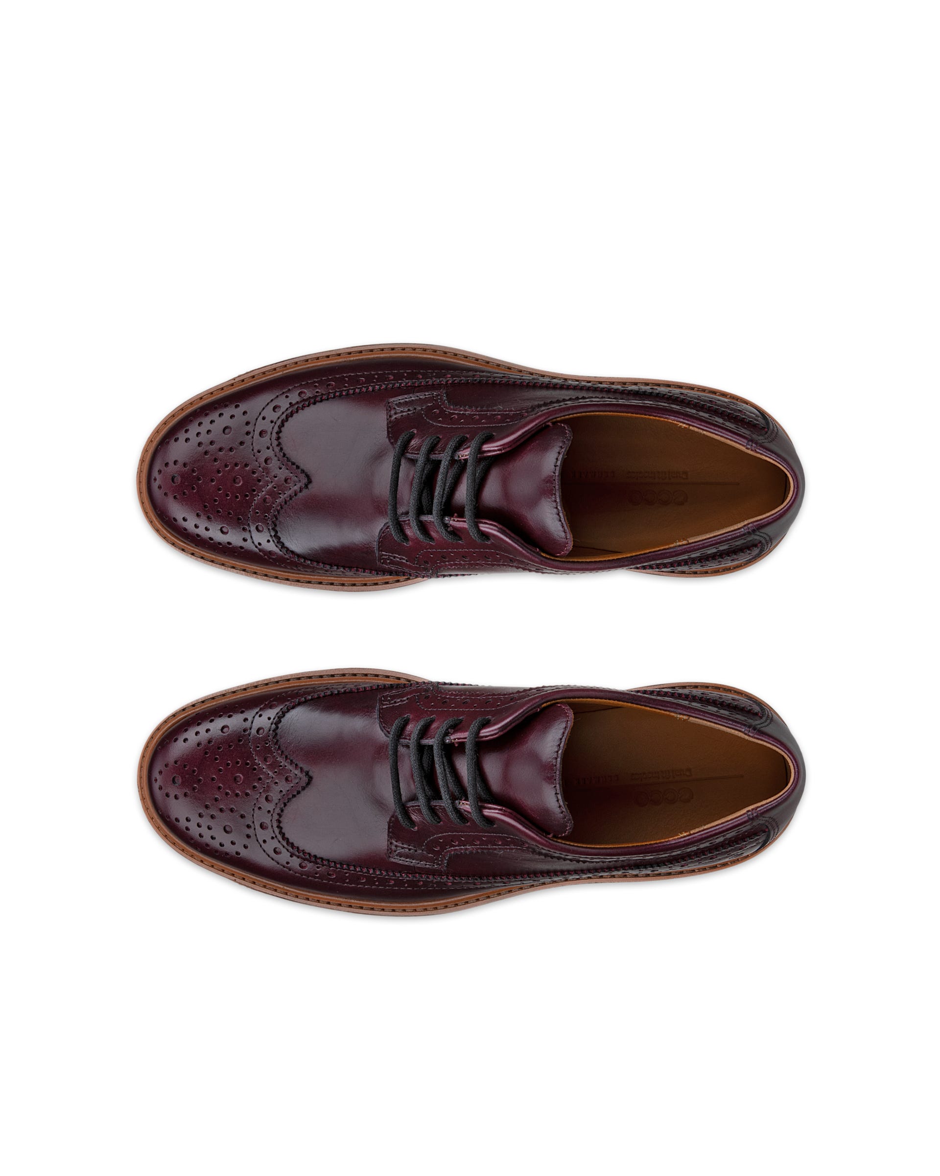 Women's ECCO® Metropole Oslo Leather Derby Shoe - Red - Top left pair