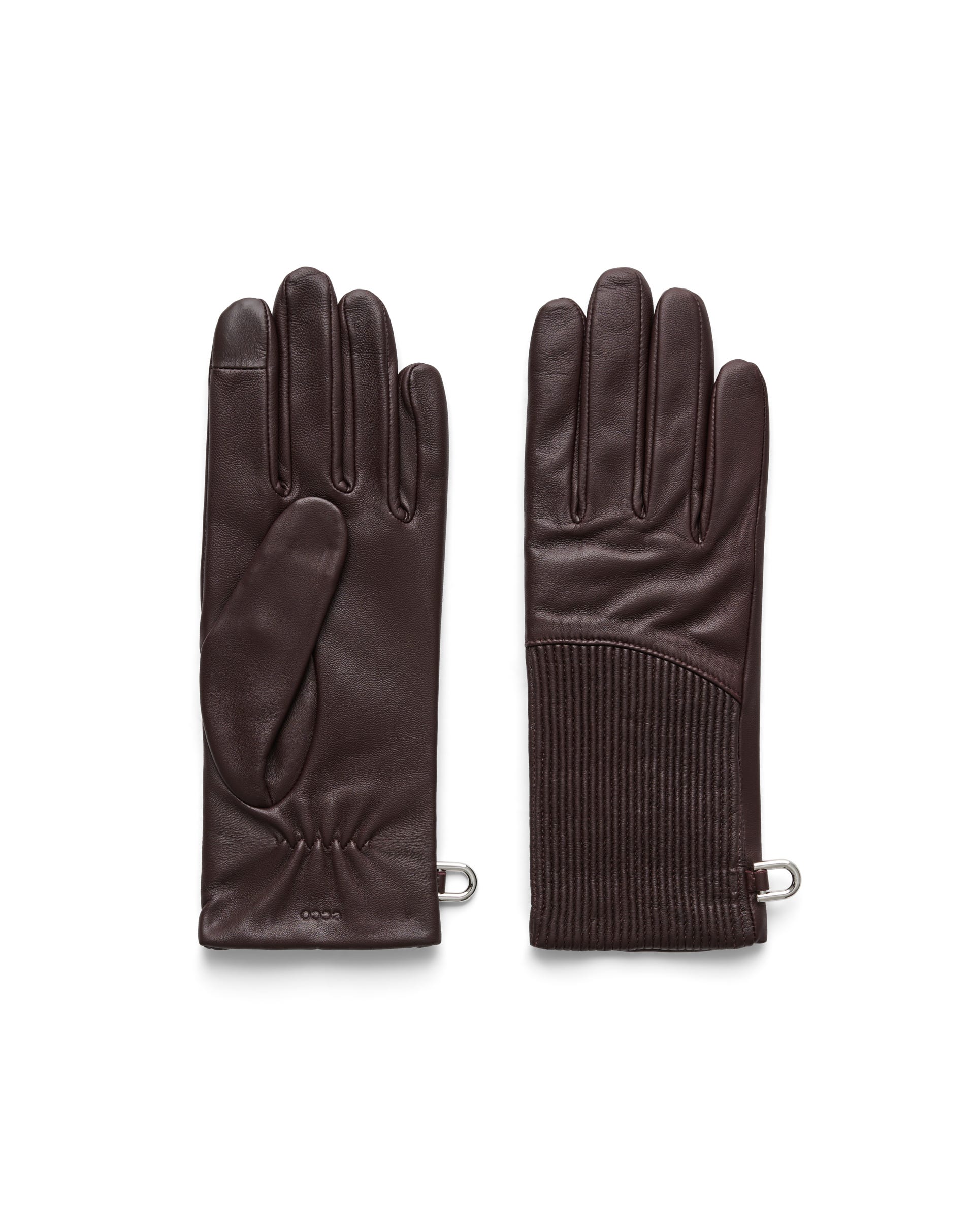 ECCO Gloves Stitched メンズ レザーグローブ | ブラック