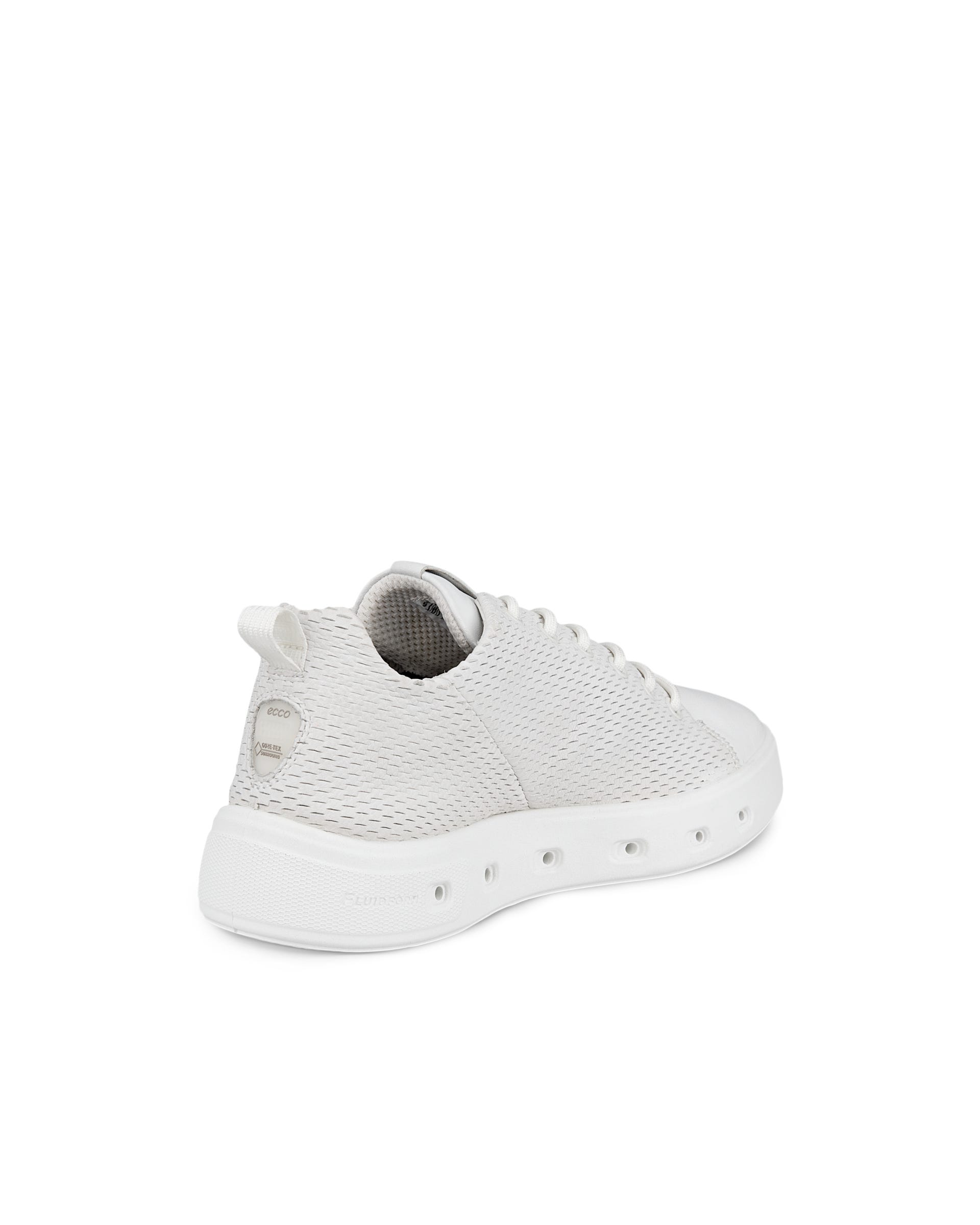 Women's ECCO® Street 720 Leather Gore-Tex Trainer - White - Back