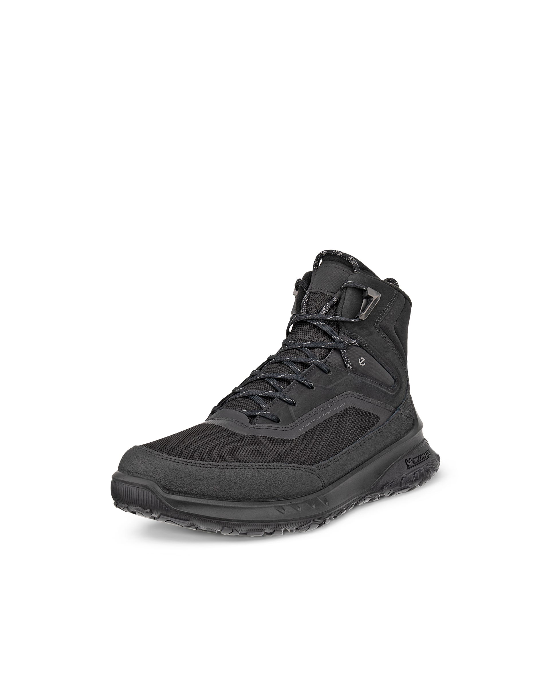 Men's ECCO® ULT-TRN Nubuck Waterproof Hiking Boot Black