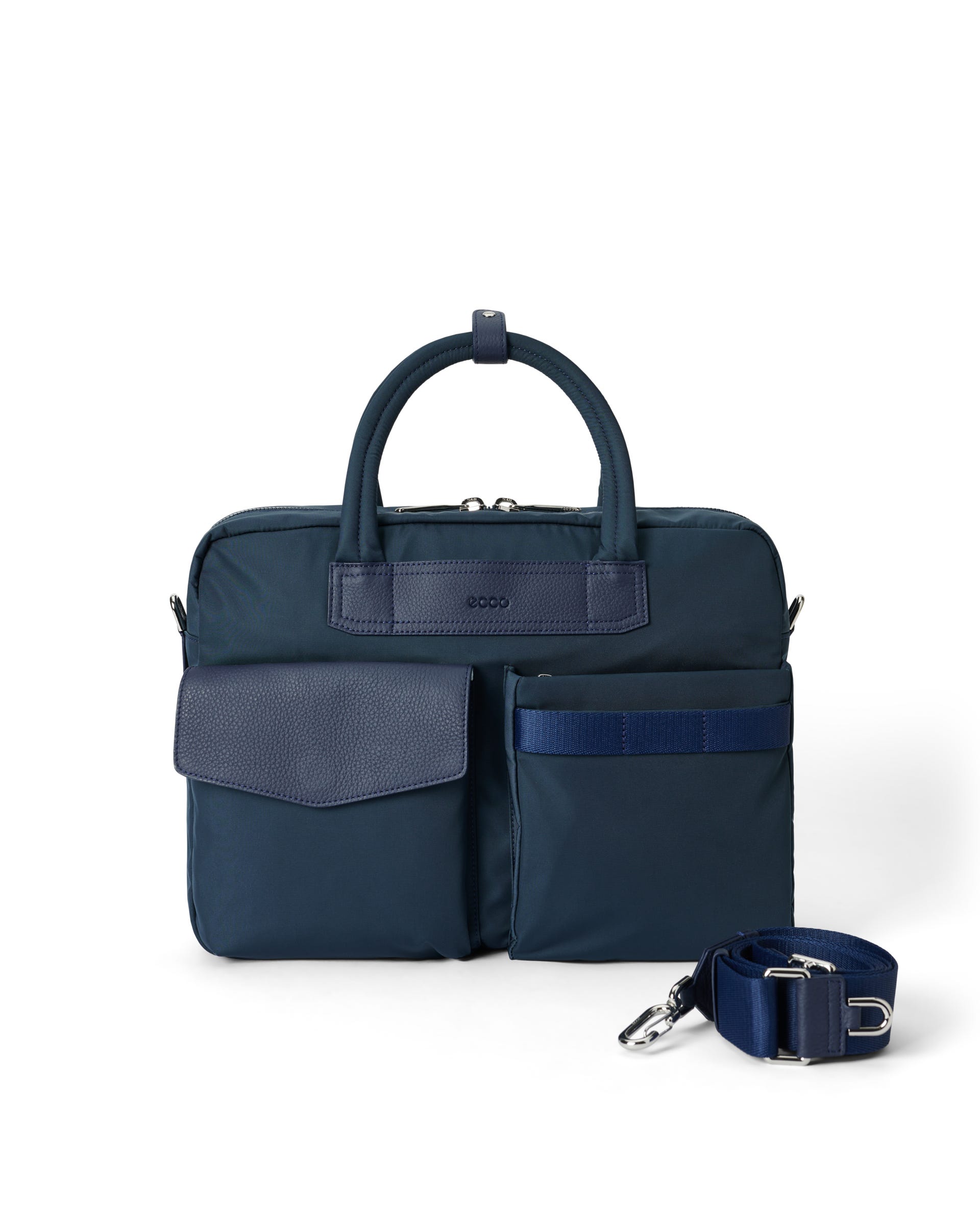 ECCO® Voyager - Leather Travel 12hr Folio Bag | Blue