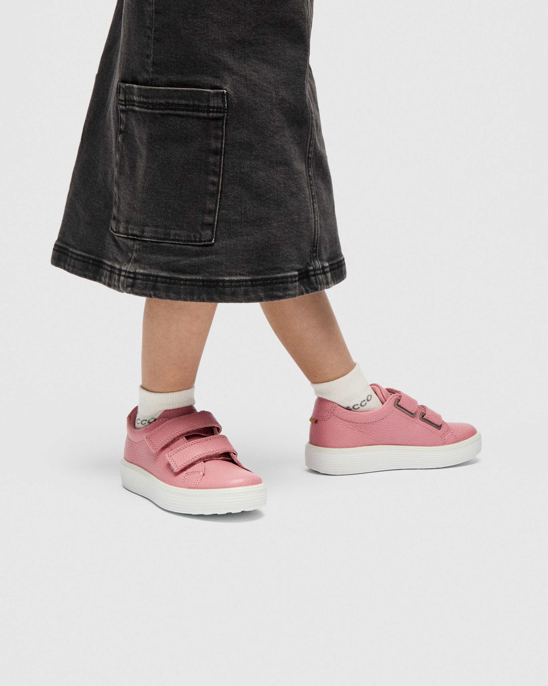ECCO® Soft 60 sneakers i læder til børn - Pink - Lifestyle image-1