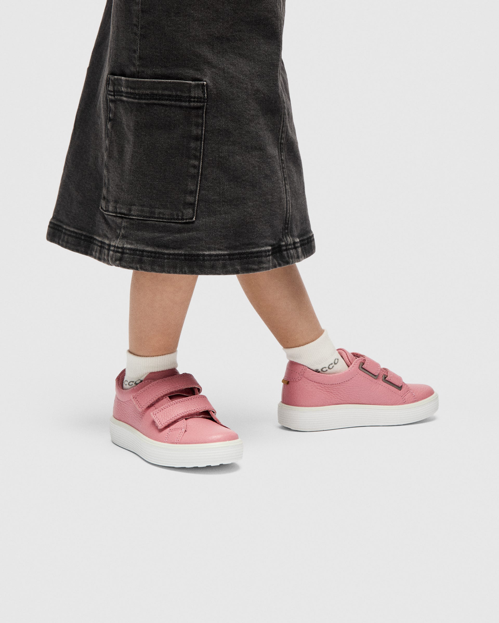 ECCO® Soft 60 sneakers i læder til børn - Pink - Lifestyle image-1