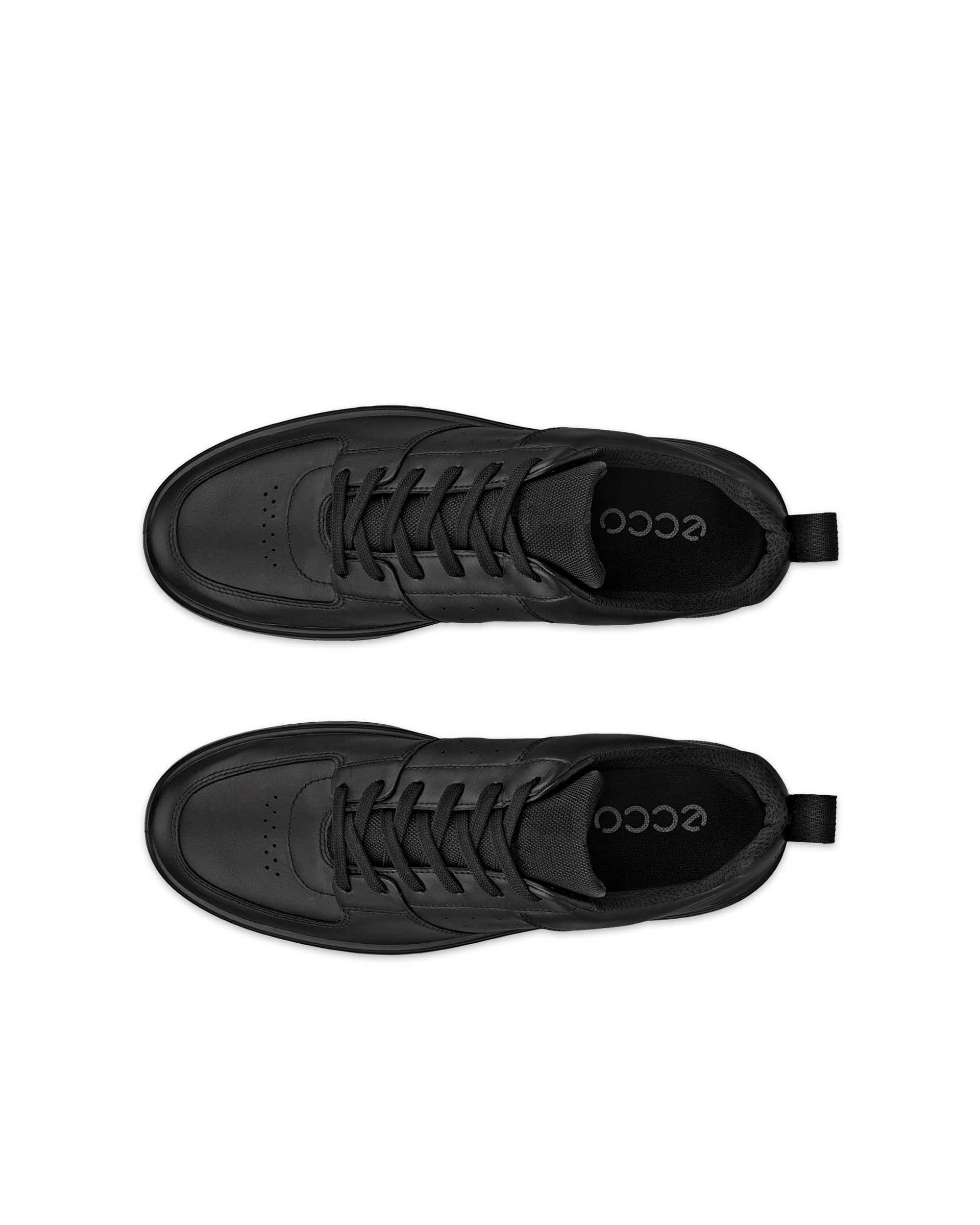 ECCO® Street 720 baskets en cuir Gore-Tex pour homme - Noir - Top left pair