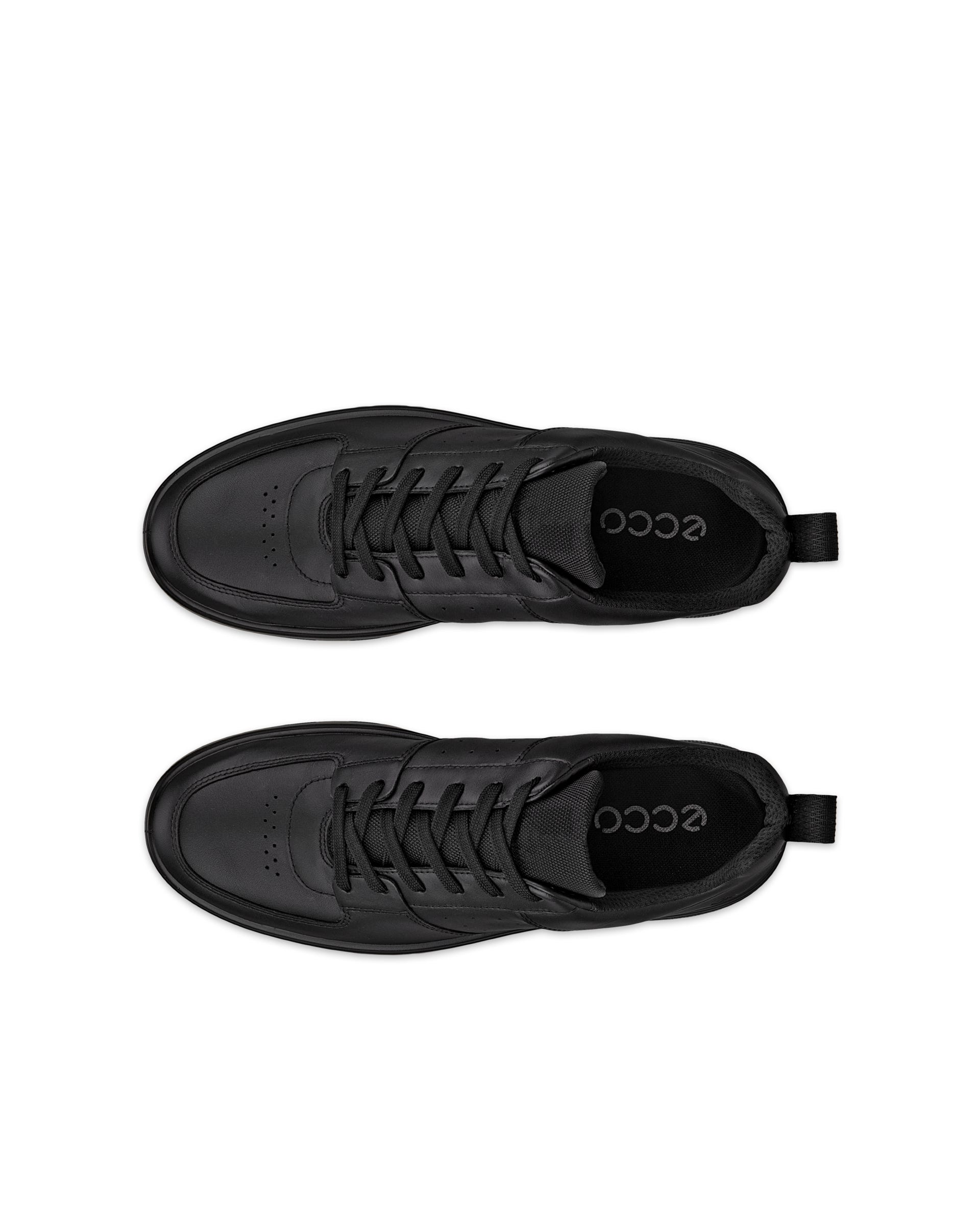 ECCO® Street 720 baskets en cuir Gore-Tex pour homme - Noir - Top left pair