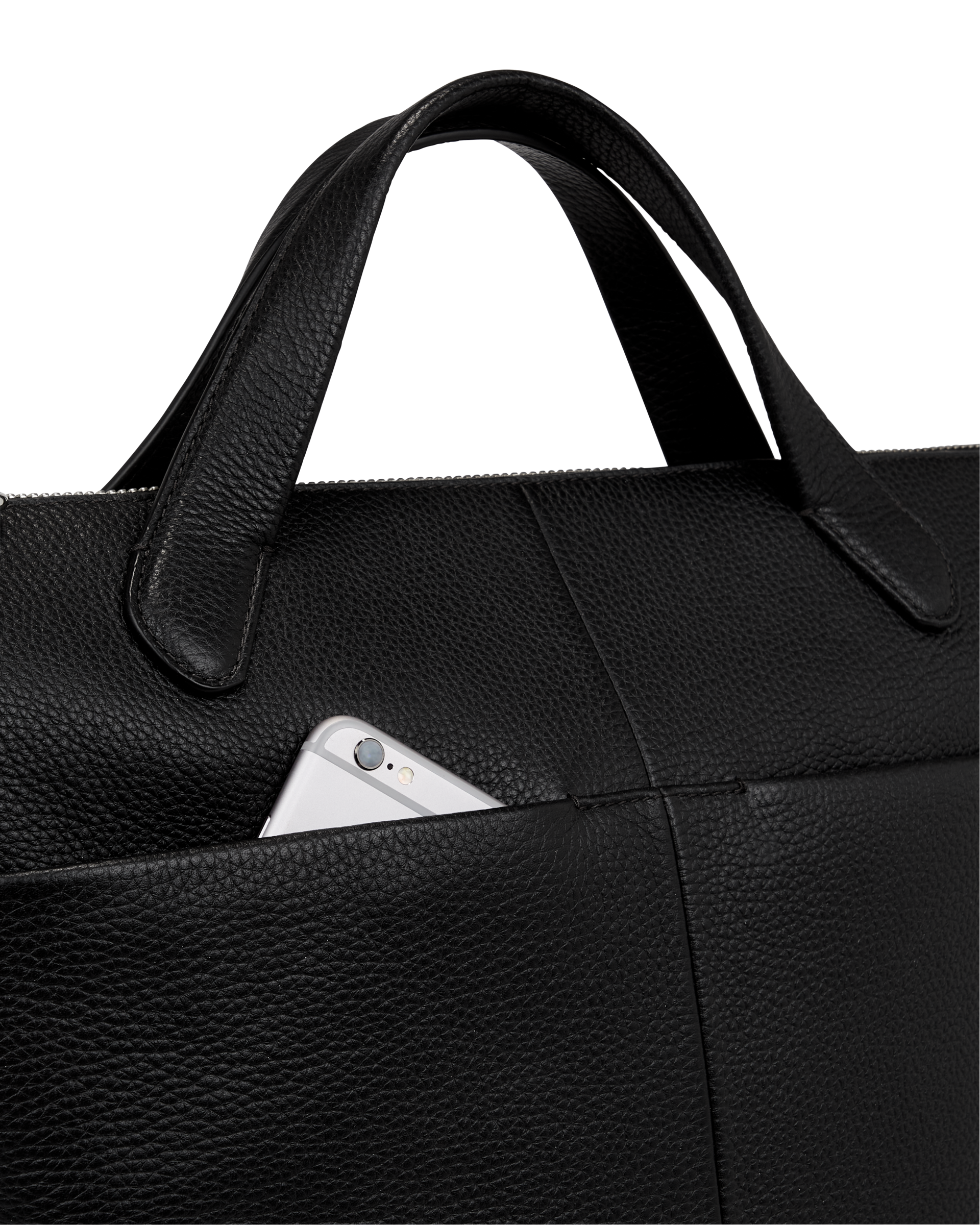 ecco 黒 本革　ビジネスバッグ ECCO Tote Large Pebbled レザートートバッグ | ブラック