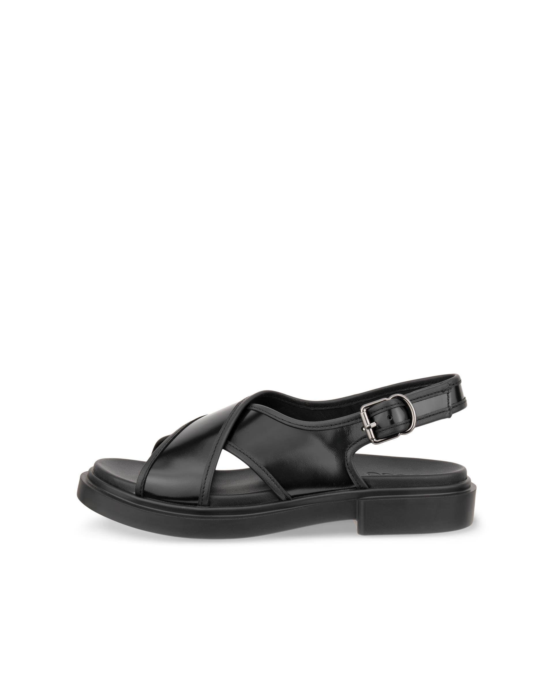 Women's ECCO® METROPOLE SEOUL Leather Sandal - Black - Outside
