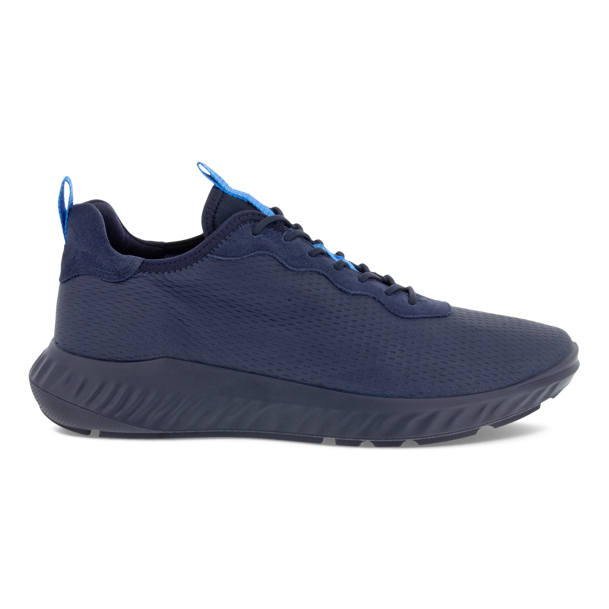 ECCO Men's Ath-1F Street Style Leather Sneakers - Blue - Outside