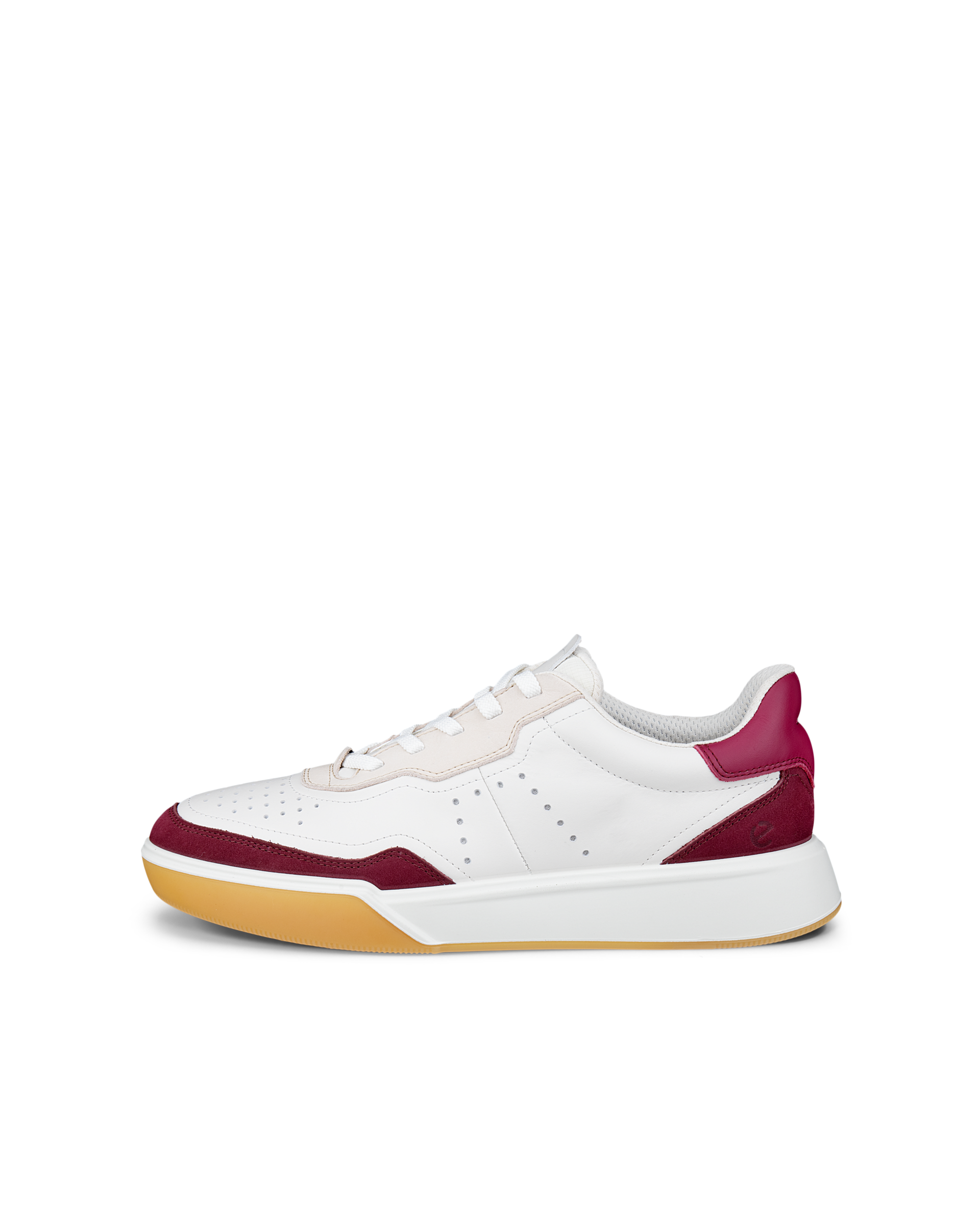 ECCO® Street Court baskets en cuir pour femme - Rouge - Outside