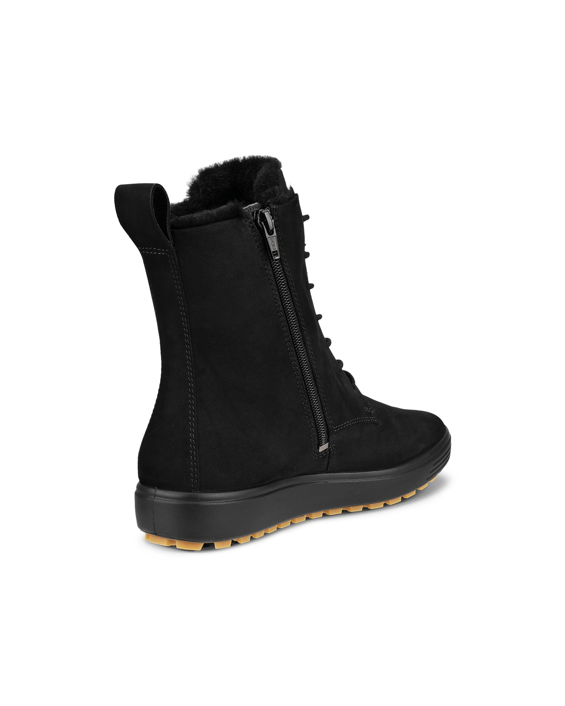 Naisten ECCO® Soft 7 Tred nupukkinahkaiset nilkkurit - Musta - Back