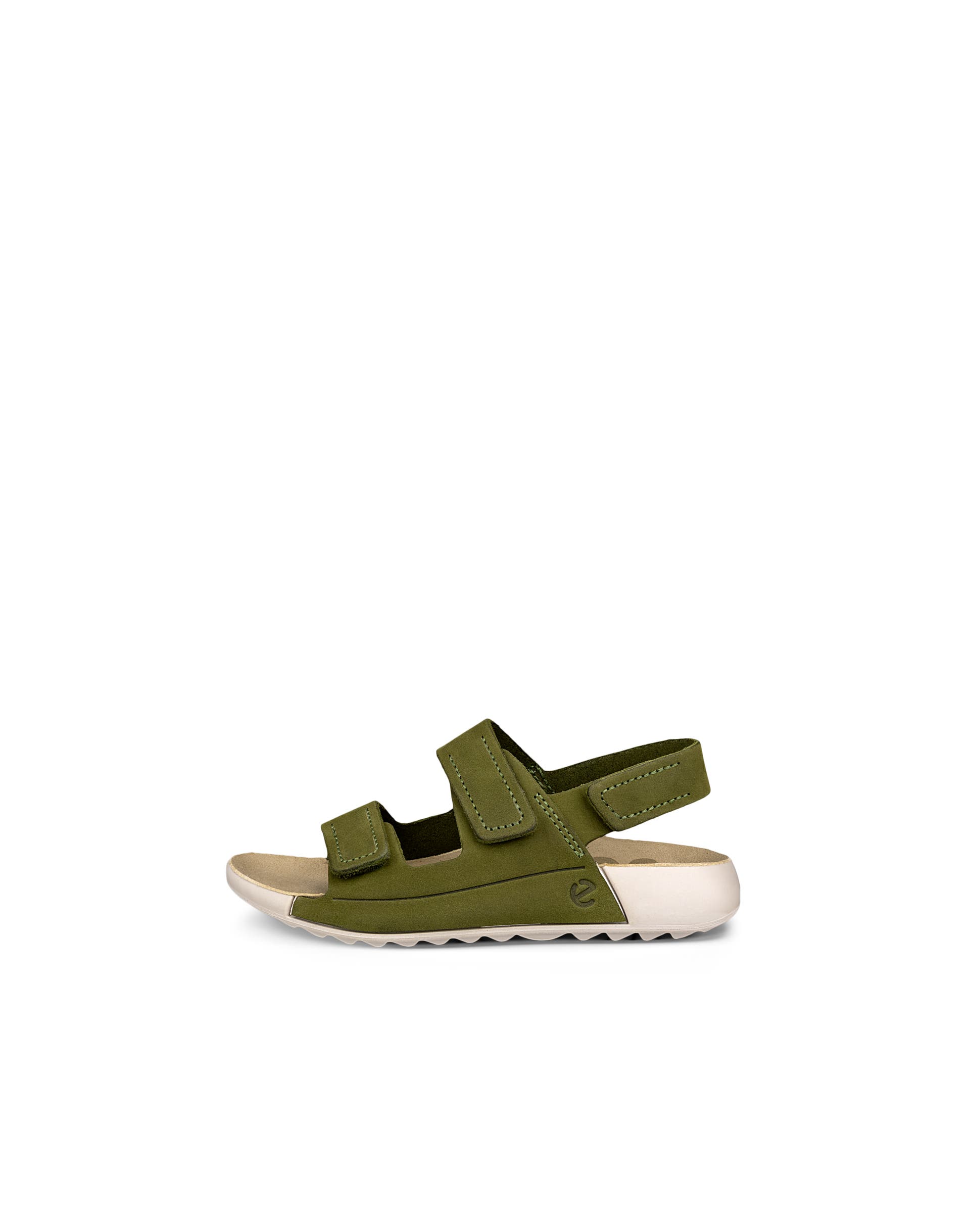 Kids' ECCO® Cozmo Leather Two Strap Sandal - Green - Outside