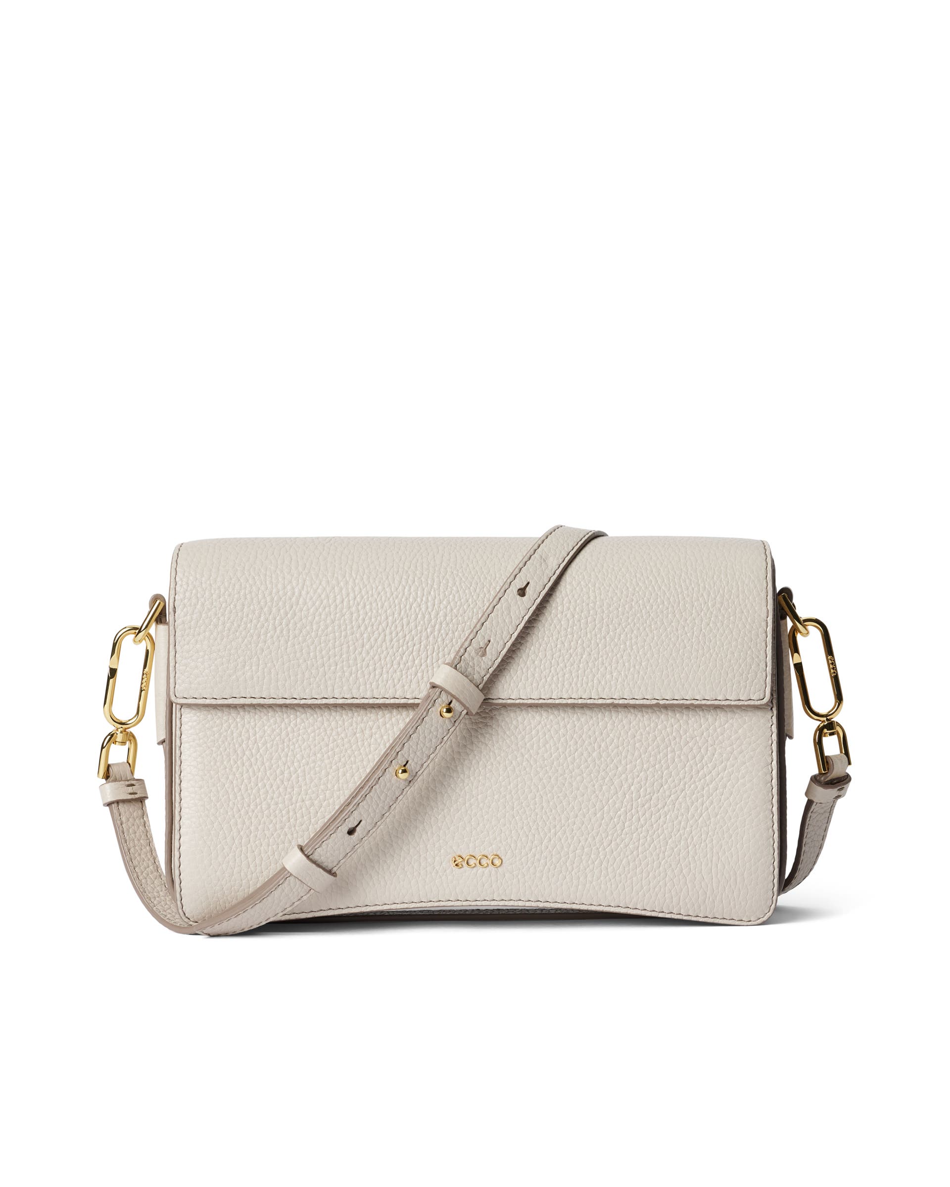ECCO Pinch Large Pebbled レザークロスボディバッグ - ベージュ - Main