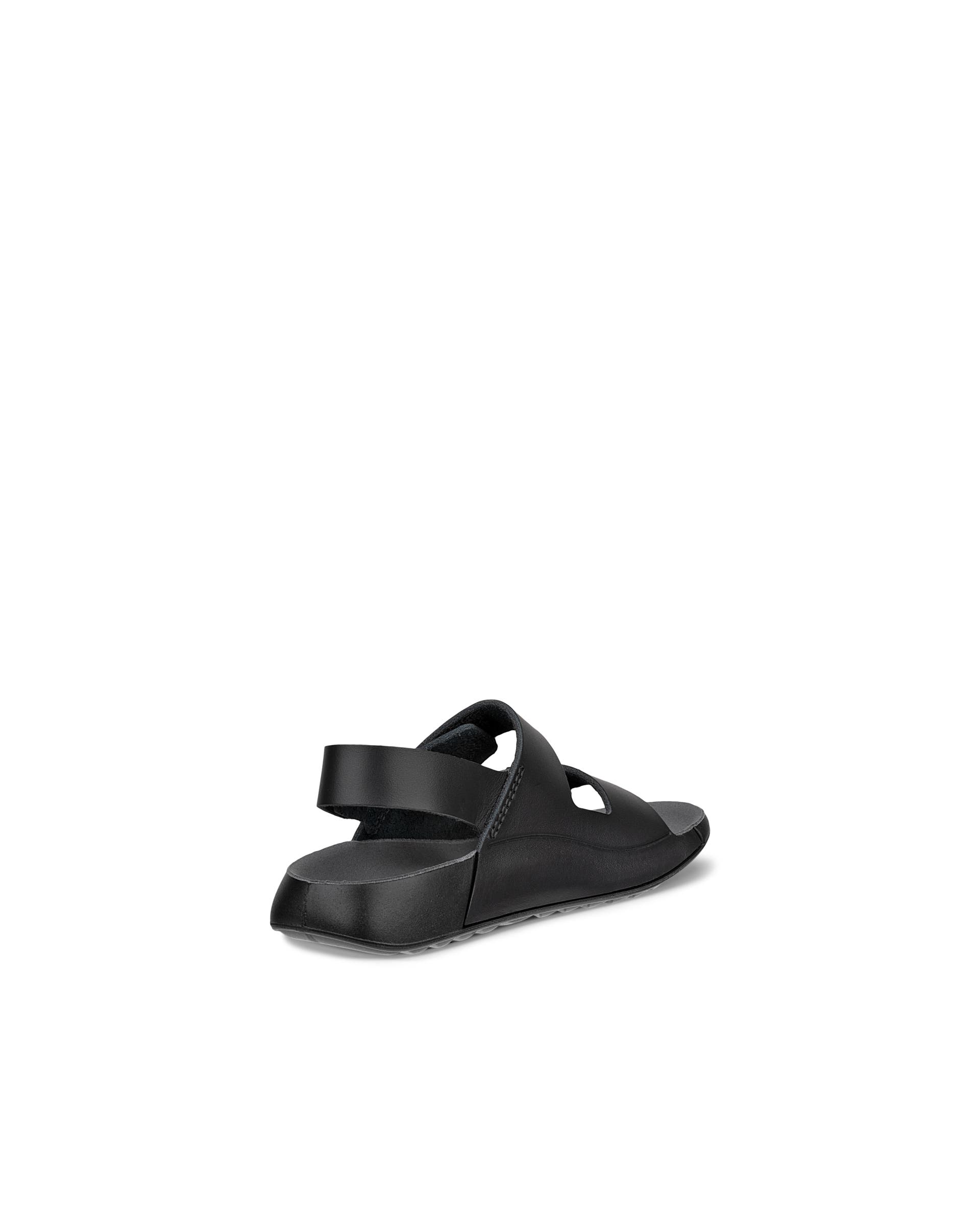 Kids' ECCO® Cozmo Leather Two Strap Sandal - Black - Back