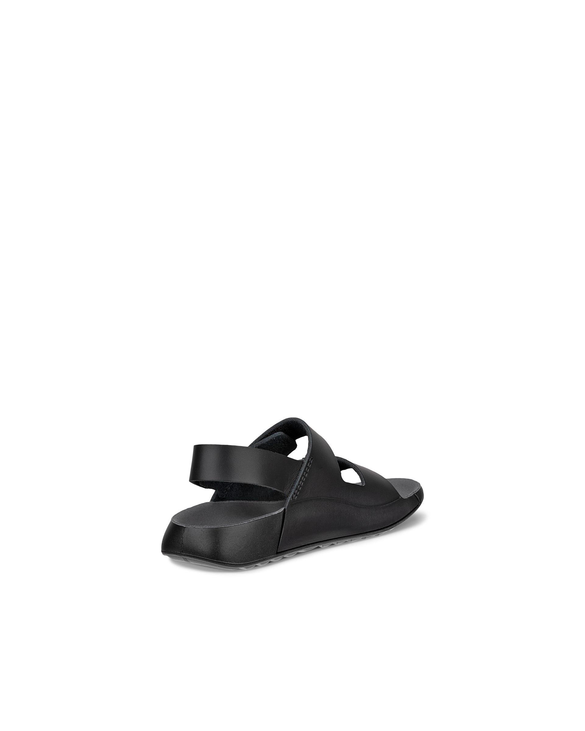 Kids' ECCO® Cozmo Leather Two Strap Sandal - Black - Back