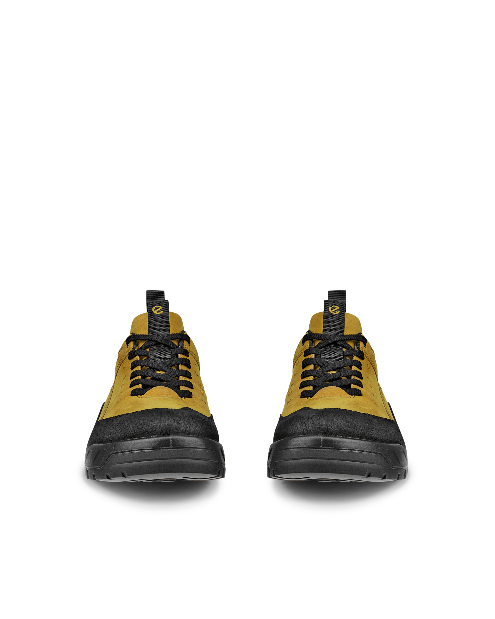 ECCO Offroad メンズ ヌバックウォータープルーフハイキングスニーカー - イエロー - Front pair