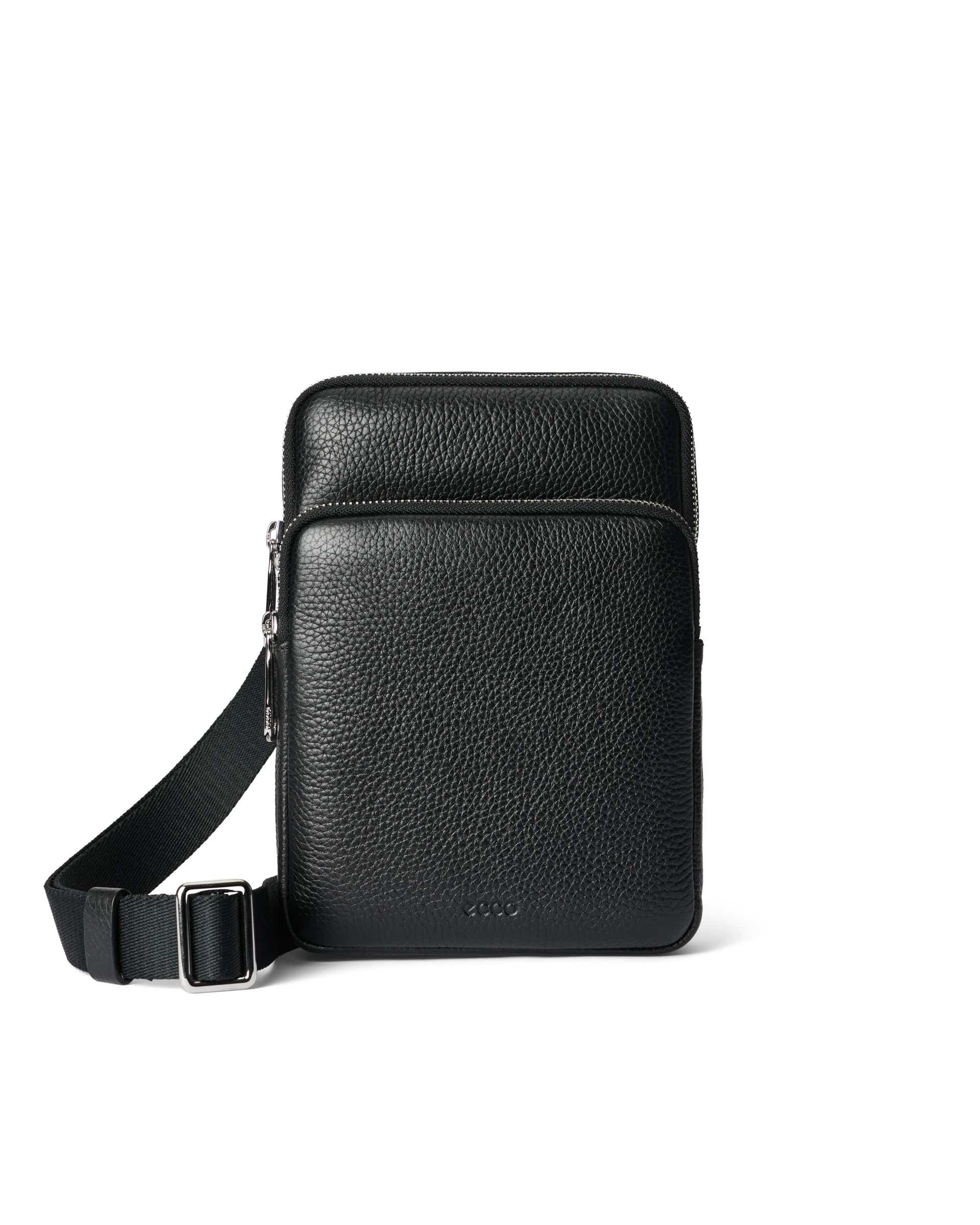Mala tiracolo couro ECCO® Flat Pouch - Preto - Main